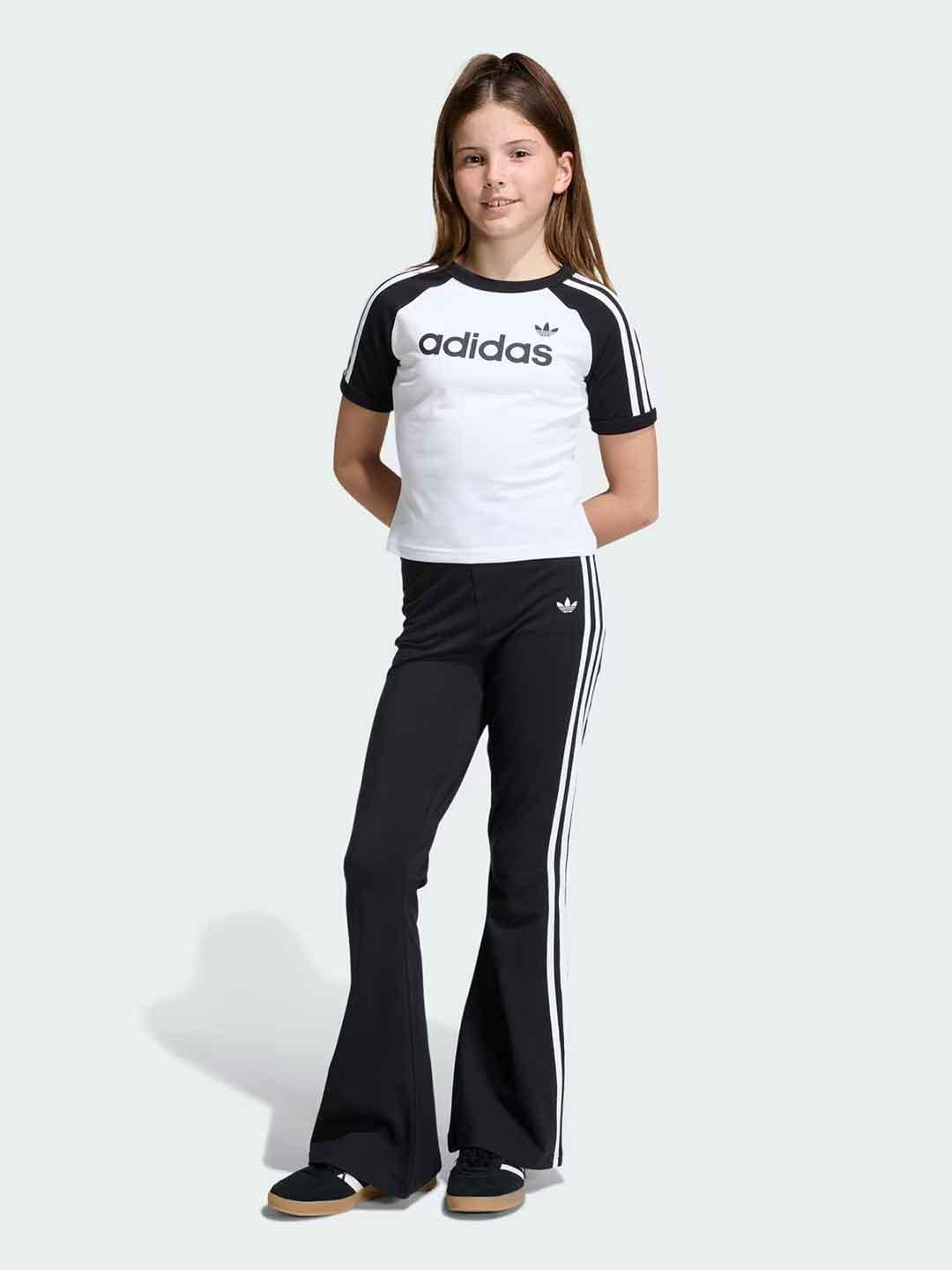 Adidas Flared leggings kids nero a zampa