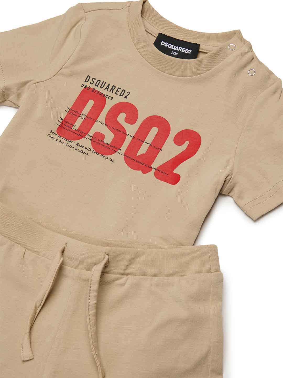 Dsquared 2 coordinato kids beige