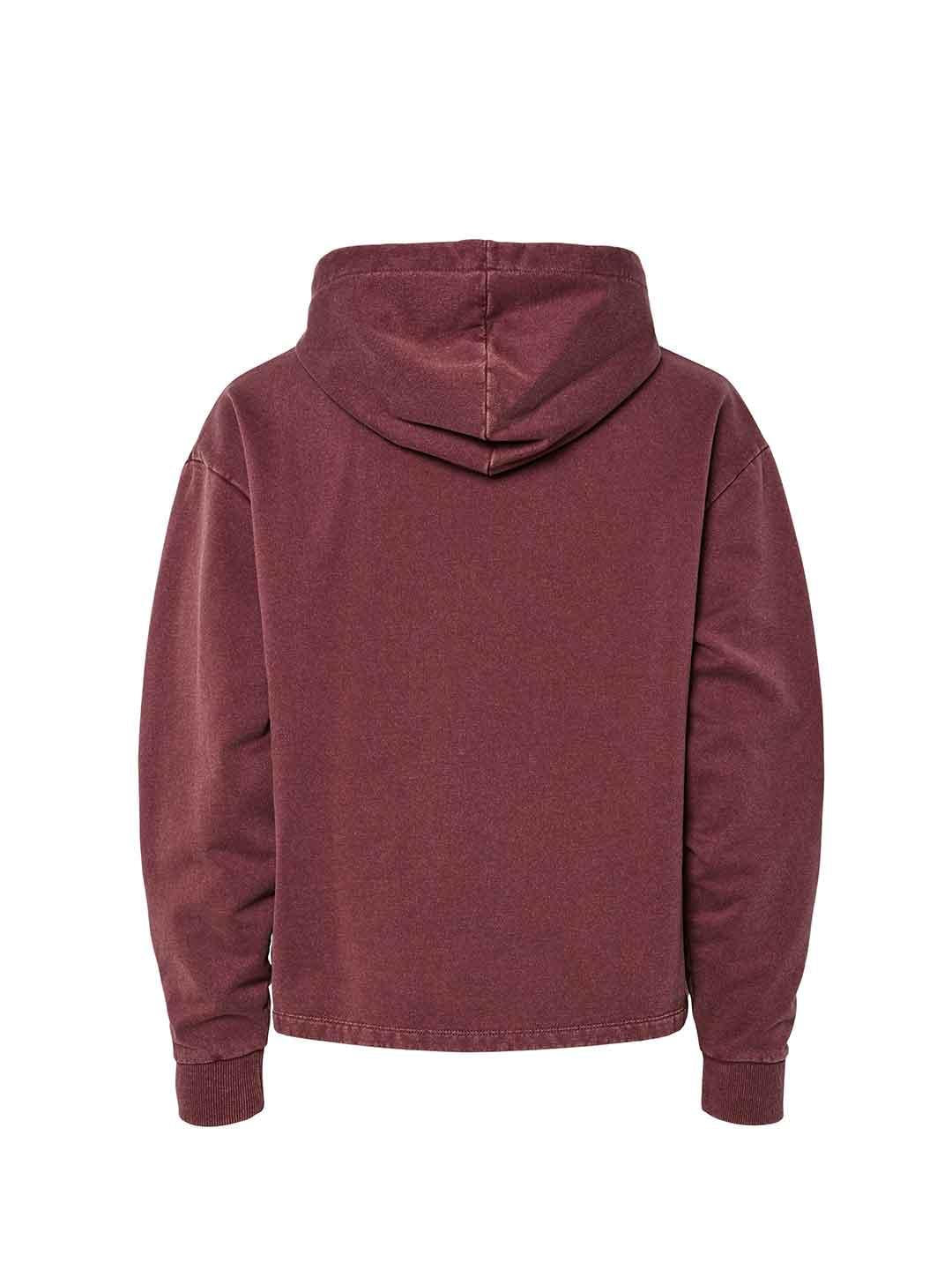 Pieces coordinato bordeaux in tuta con cappuccio