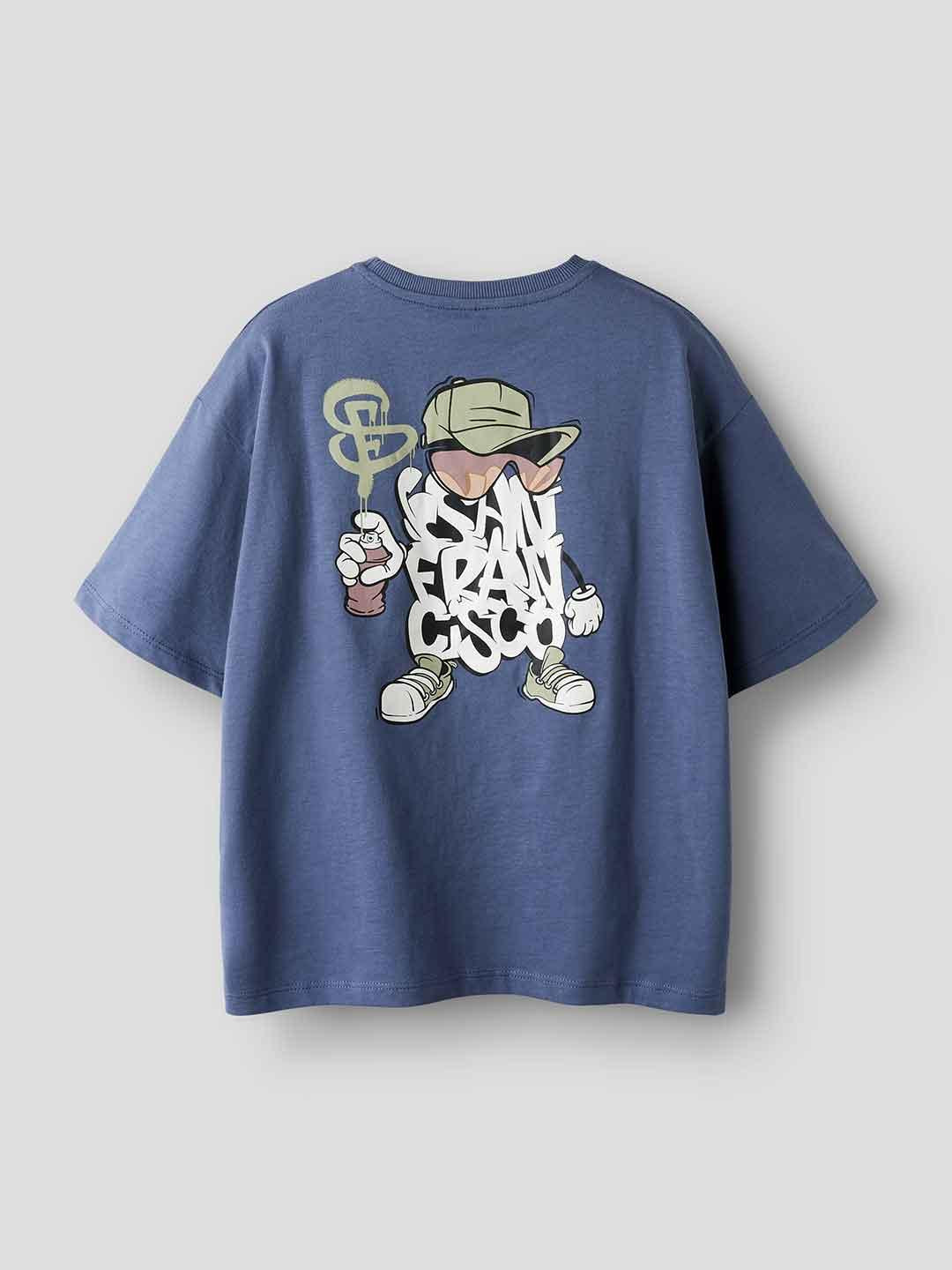 Name It t-shirt kids blu con stampa Swag