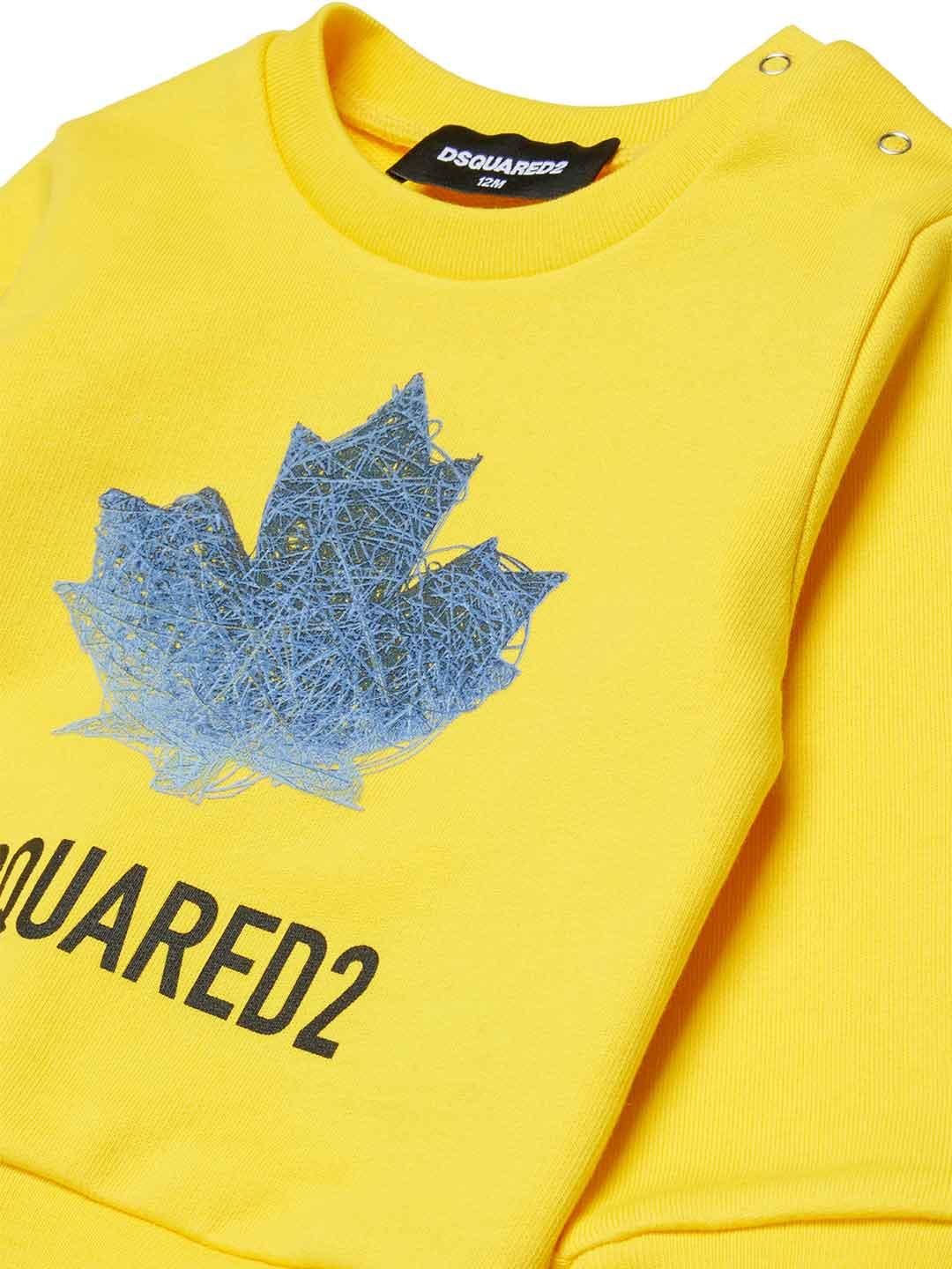 Dsquared 2 felpa kids giallo
