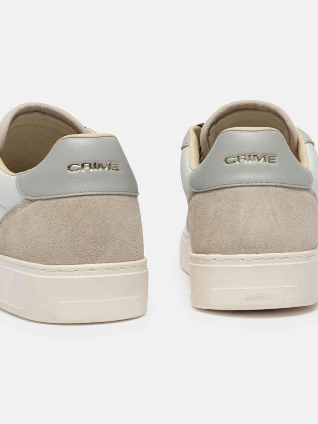 Crime Eclipse sneakers bianco con tab grigio