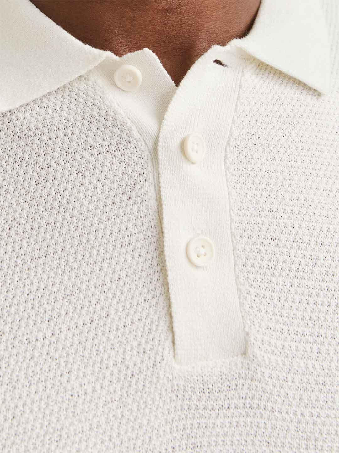Jack & Jones polo panna con bottoni