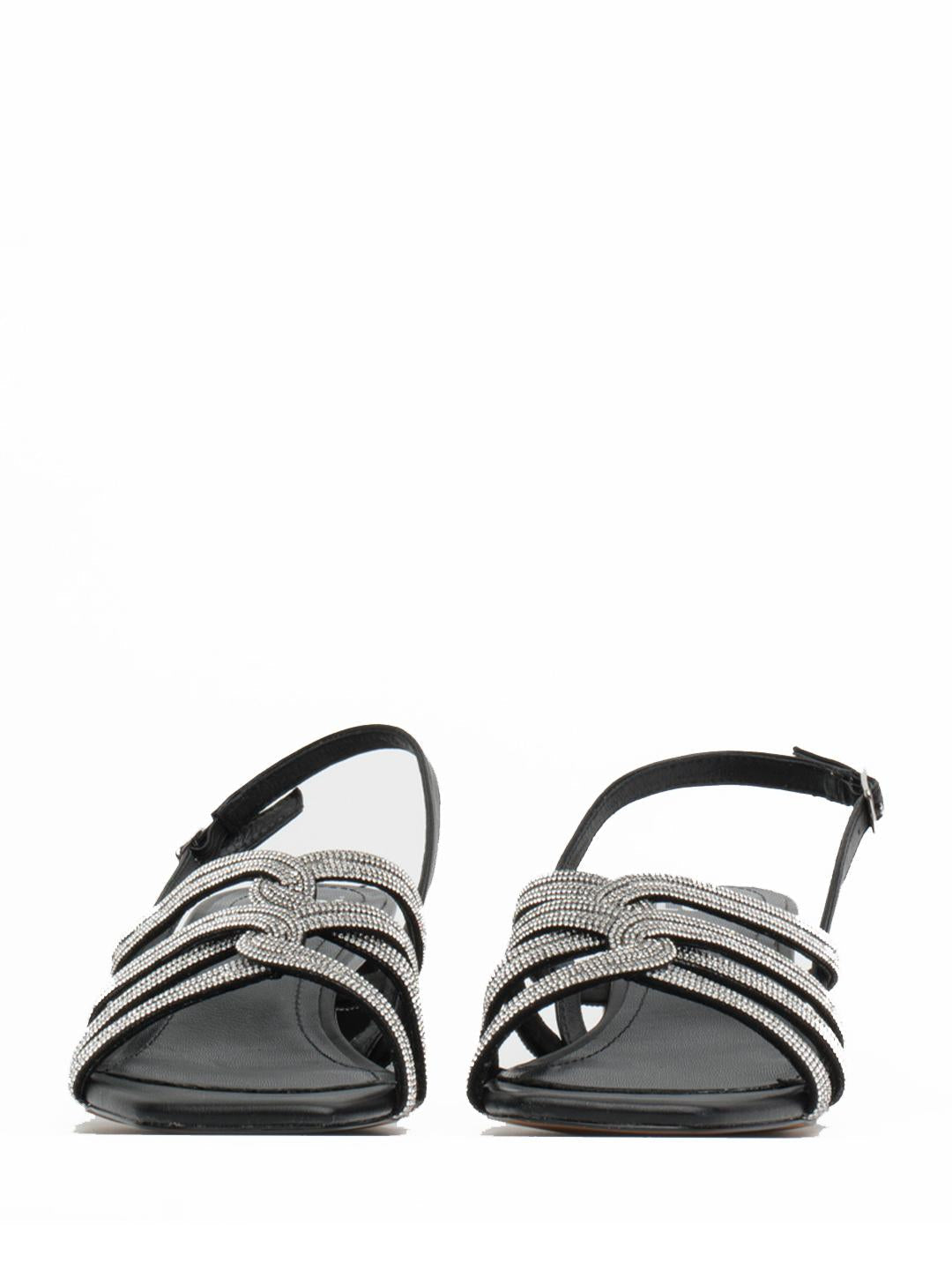 Bibi lou sandali nero con tacco e strass