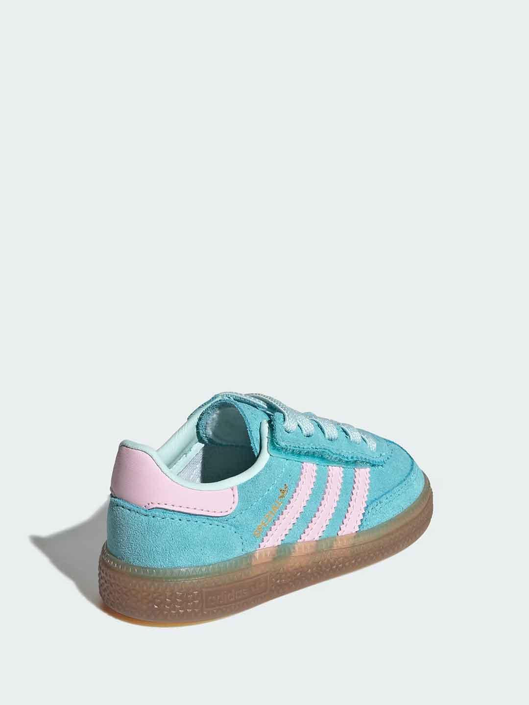 Adidas Handball Spezial CF sneakers kids celeste e rosa