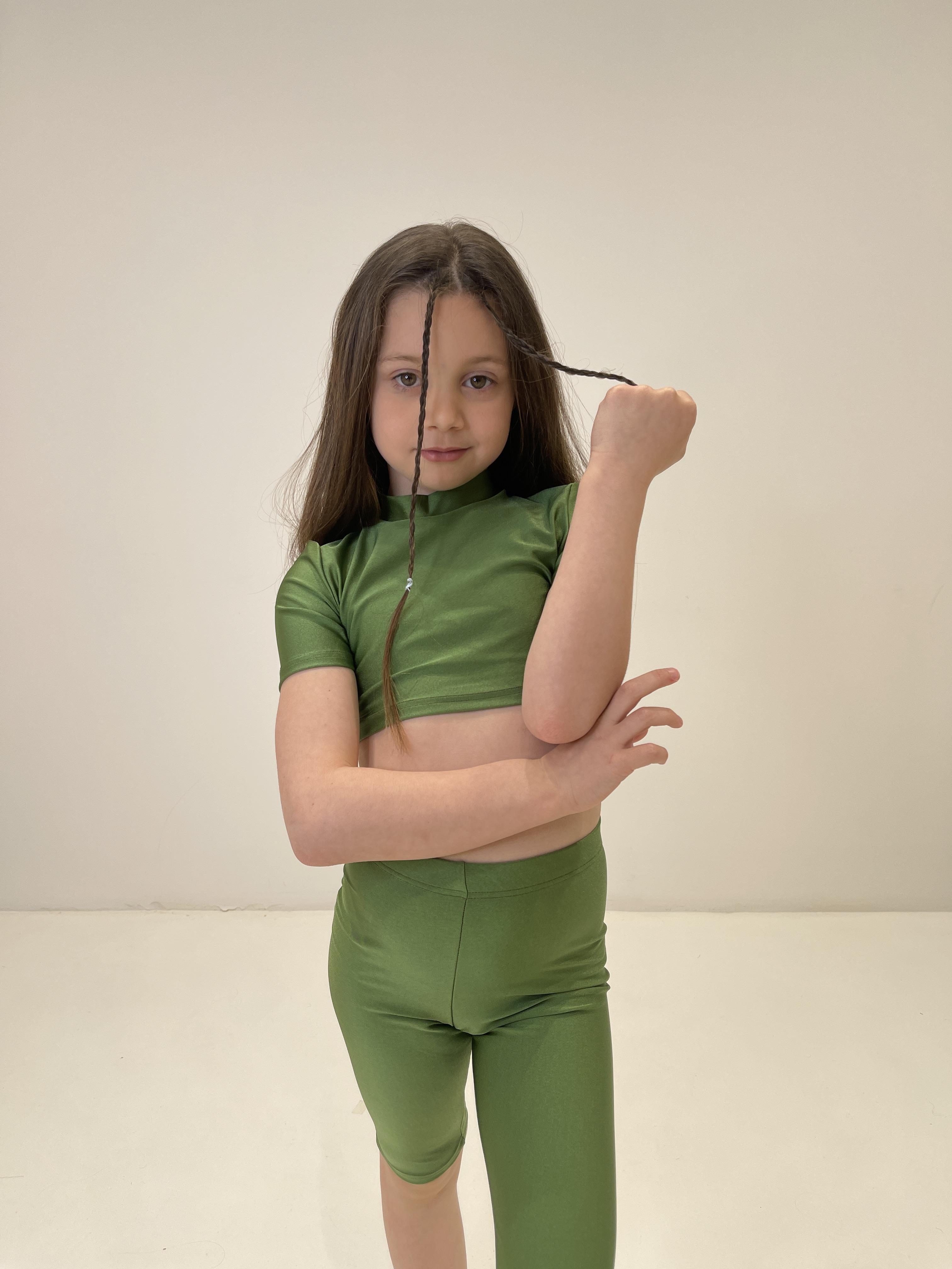 Island Coco maglia kids verde crop