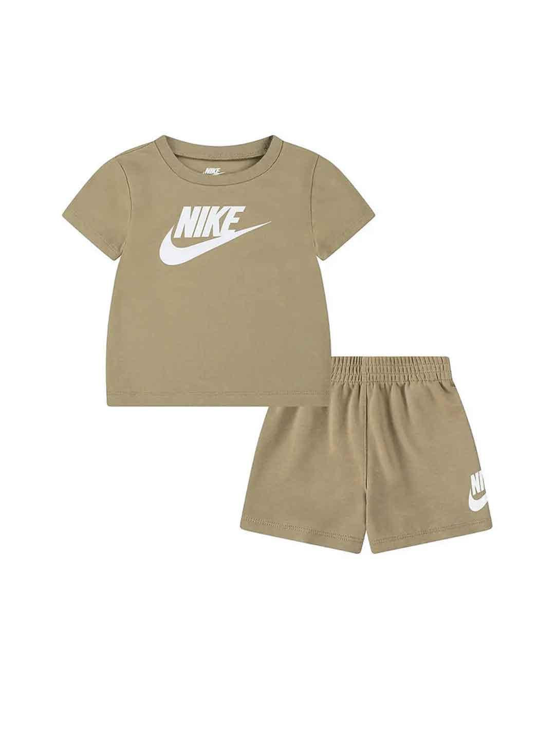 Nike coordinato kids beige e bianco