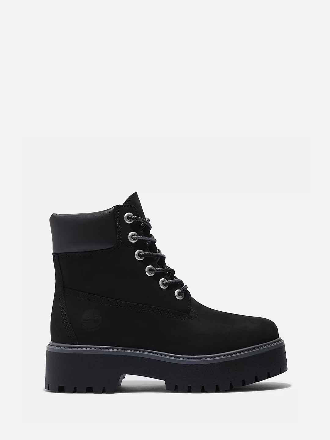 Timberland Stone Street 6 Inch anfibio nero platform