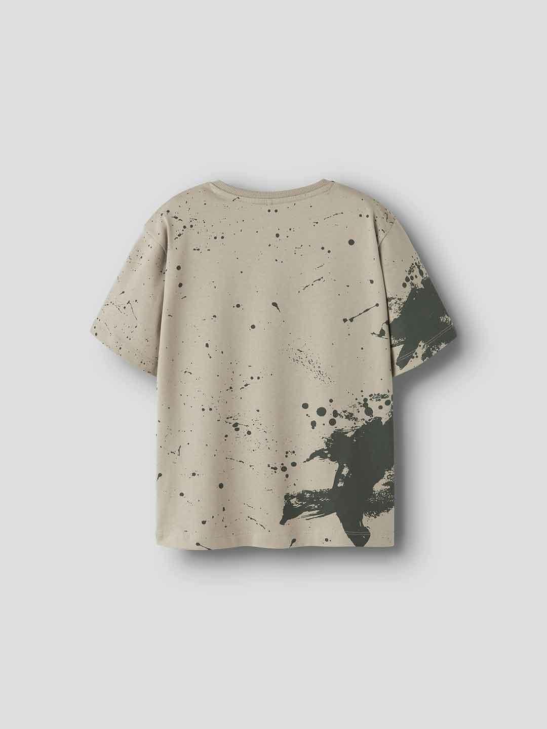 Name It t-shirt kids beige effetto pittura