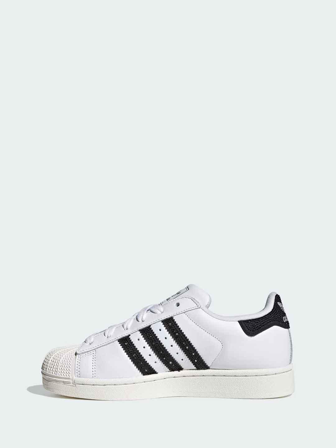 Adidas Super Star II sneakers bianco con strass