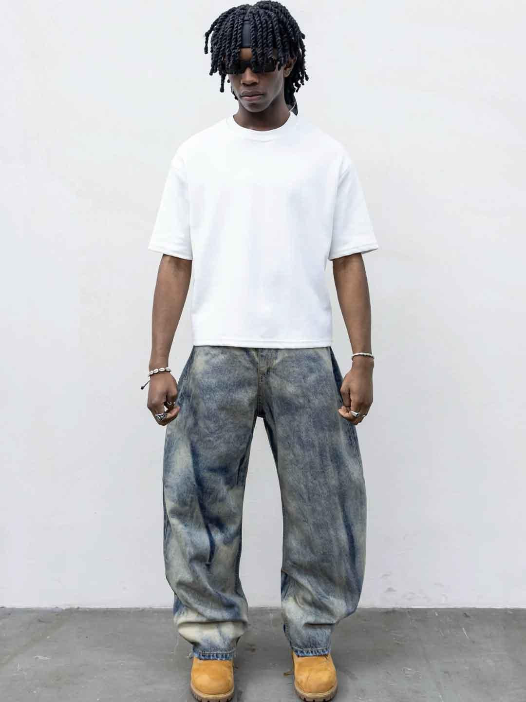 Present Day jeans blu modello balloon
