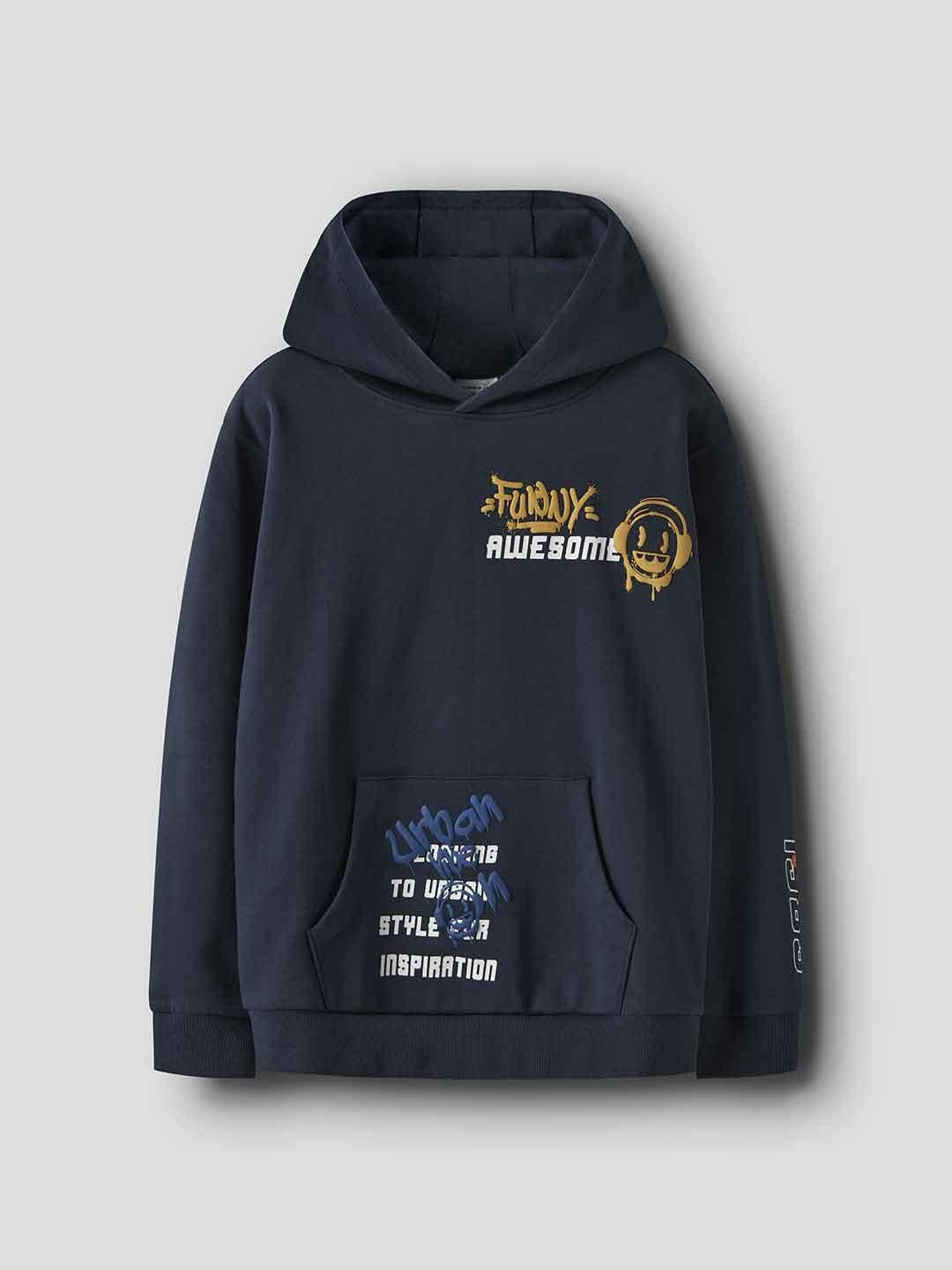 Name It felpa kids blu con stampe