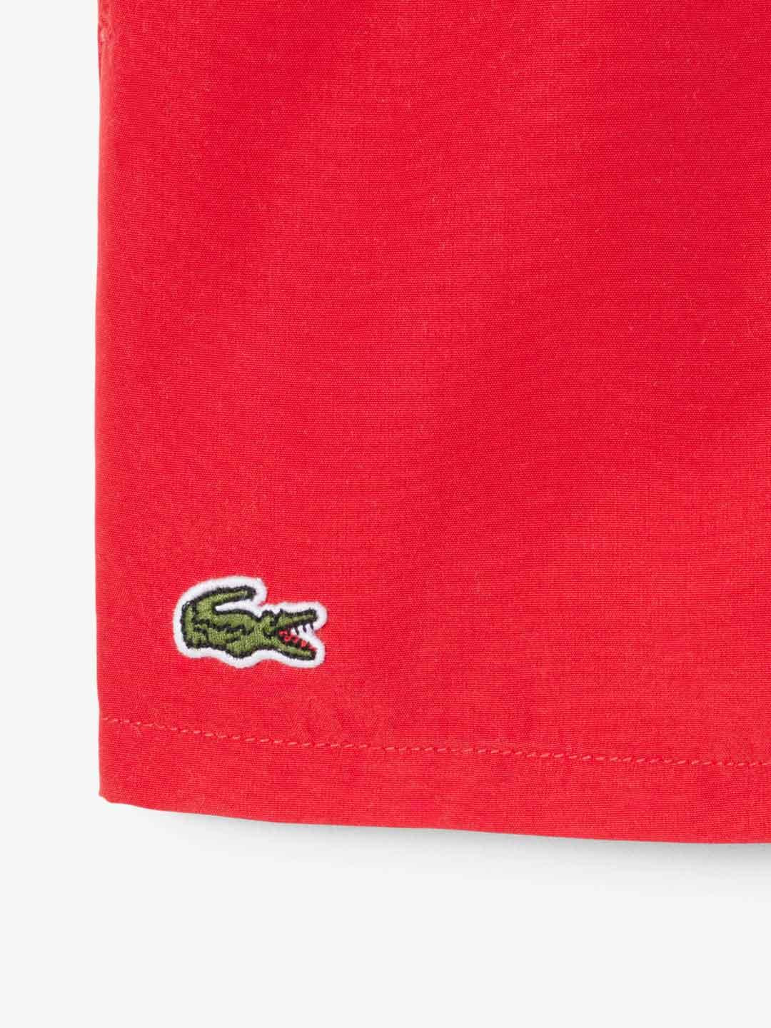 Lacoste costume kids rosso con logo