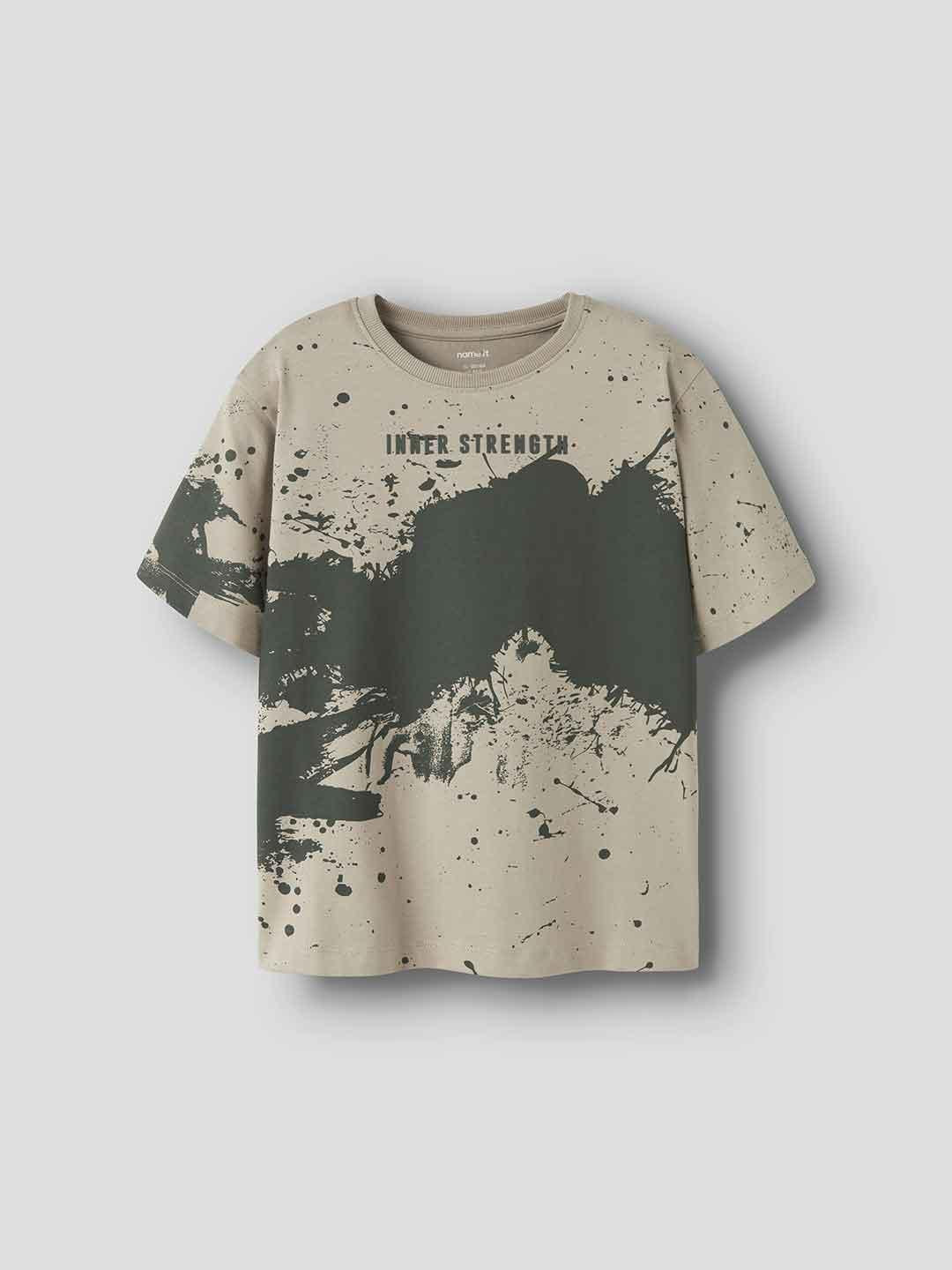 Name It t-shirt kids beige effetto pittura