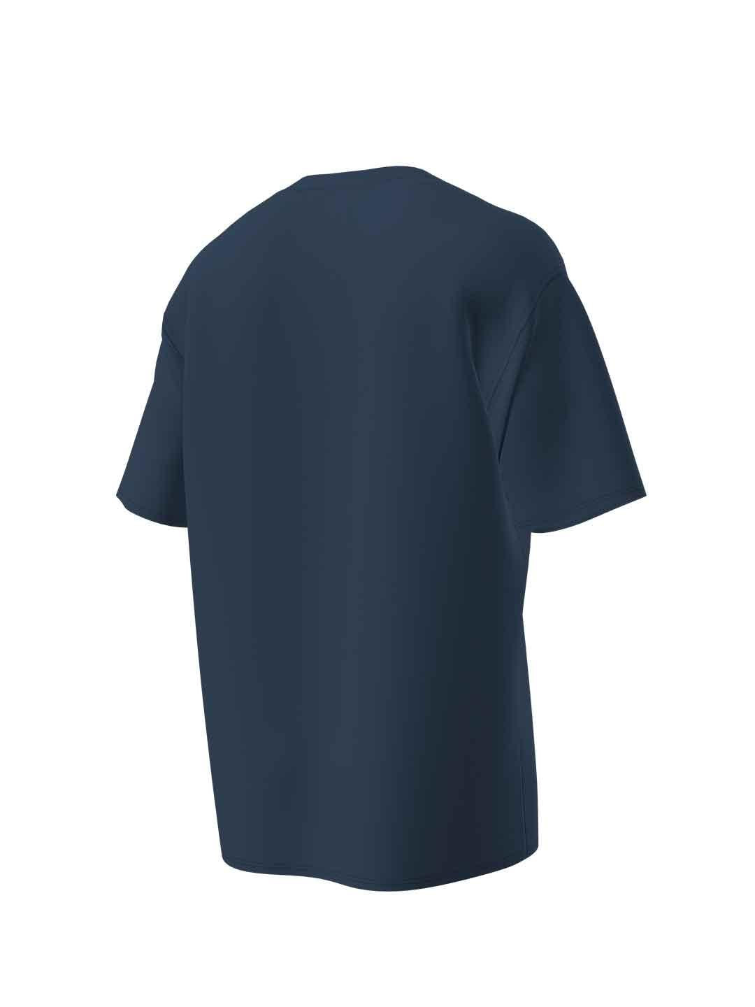 New Balance t-shirt blu con logo bianco