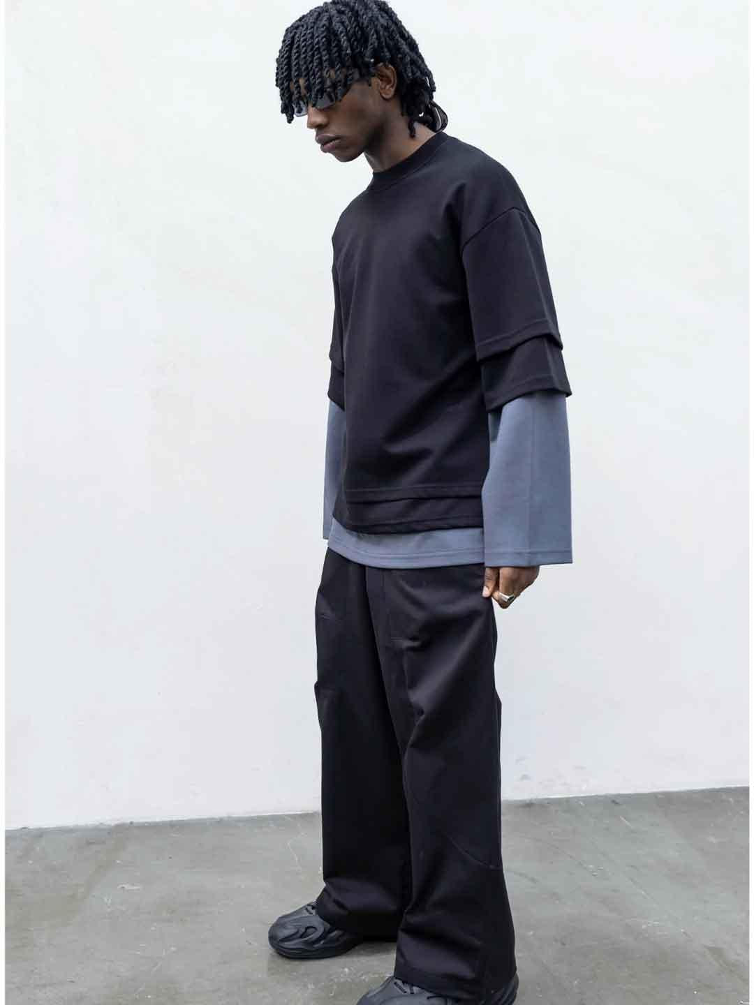 Prsent Day Long Triple t-shirt nero e blu