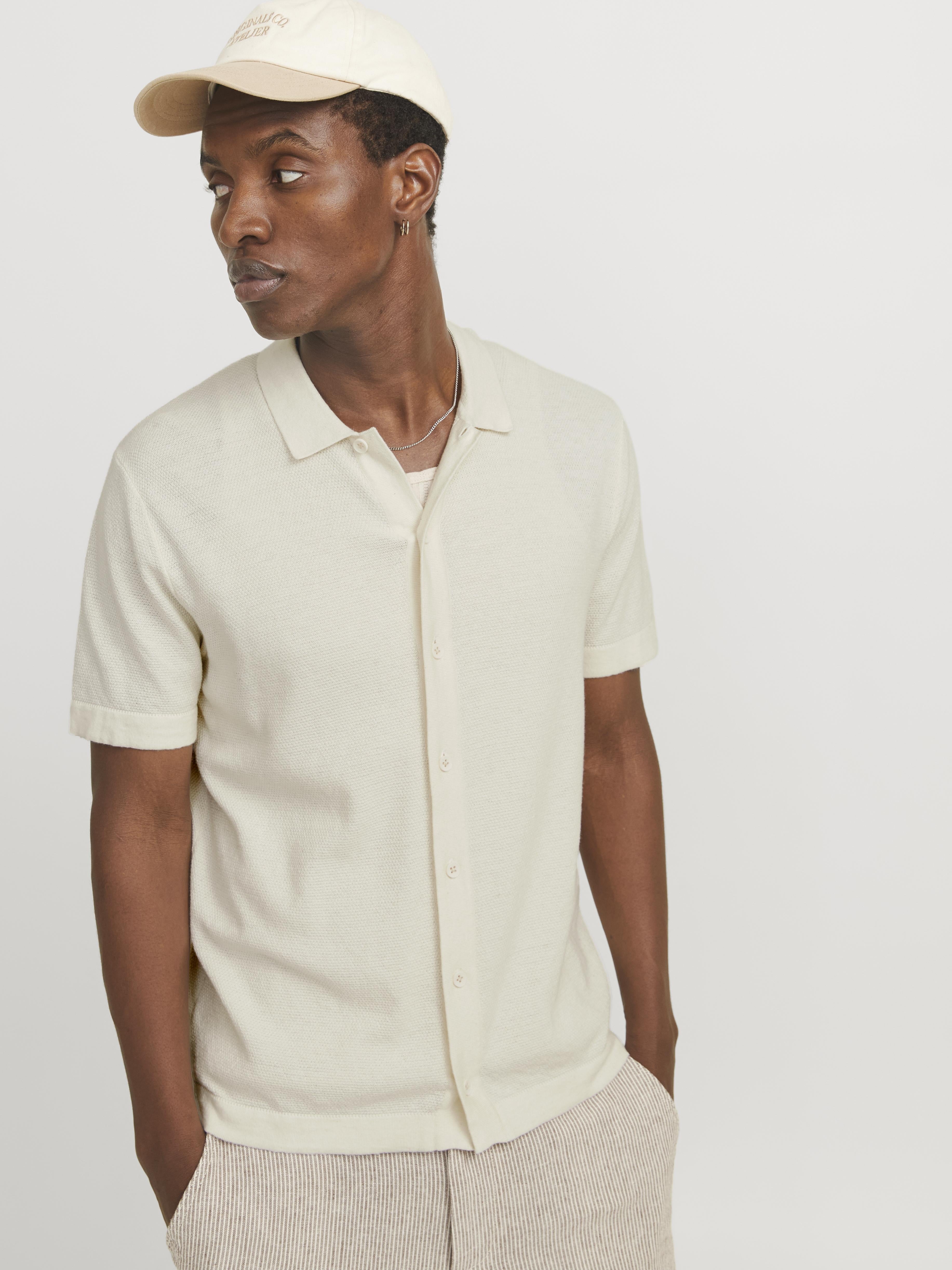 Jack & Jones polo panna con bottoni
