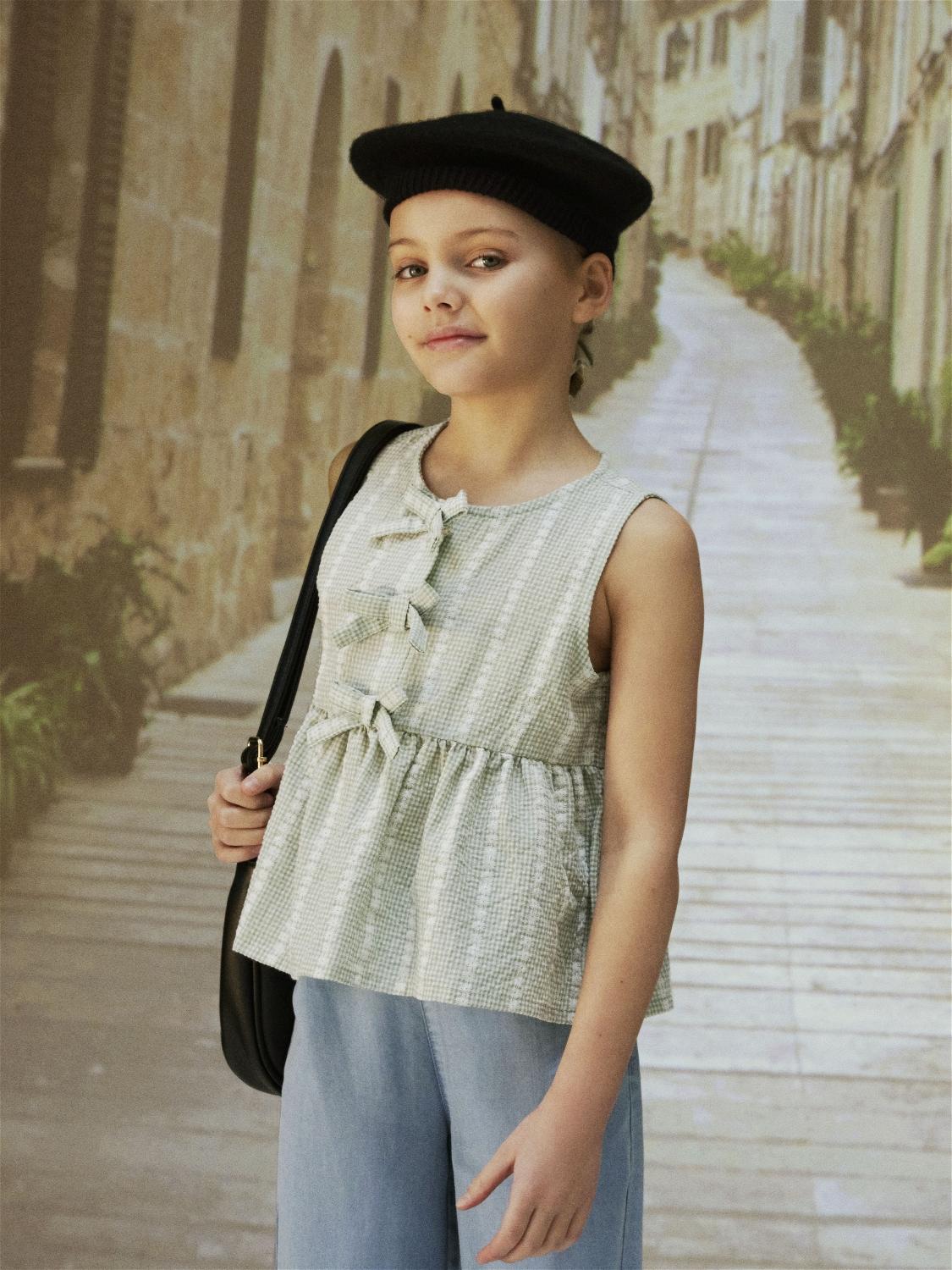 Name It maglia kids verde con margherite