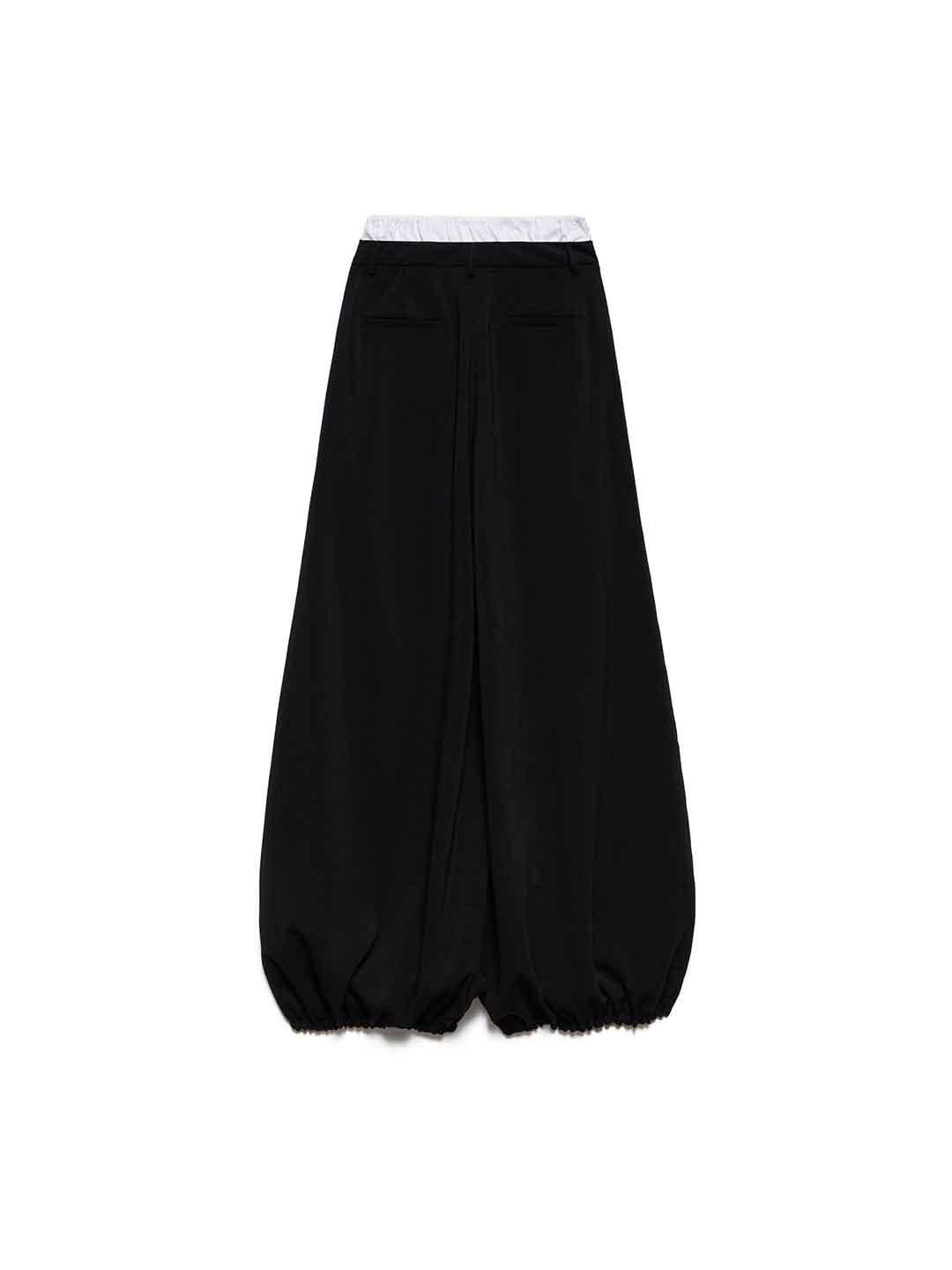 Aniye By Sandy pantalone nero con bande in pizzo