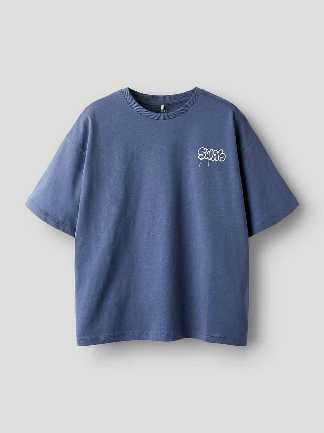 Name It t-shirt kids blu con stampa Swag