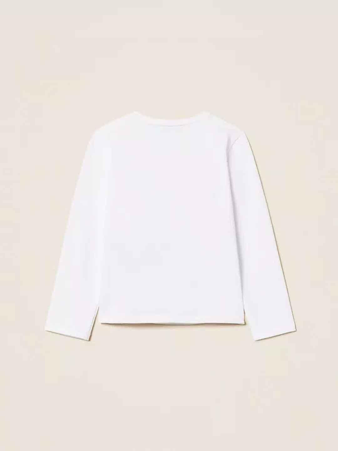 Twinset t-shirt kids bianco con stampa orsetto