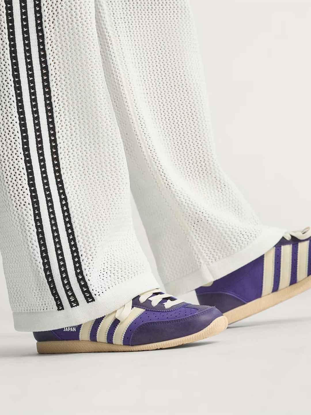 Adidas Firebird pantalone bianco in crochet
