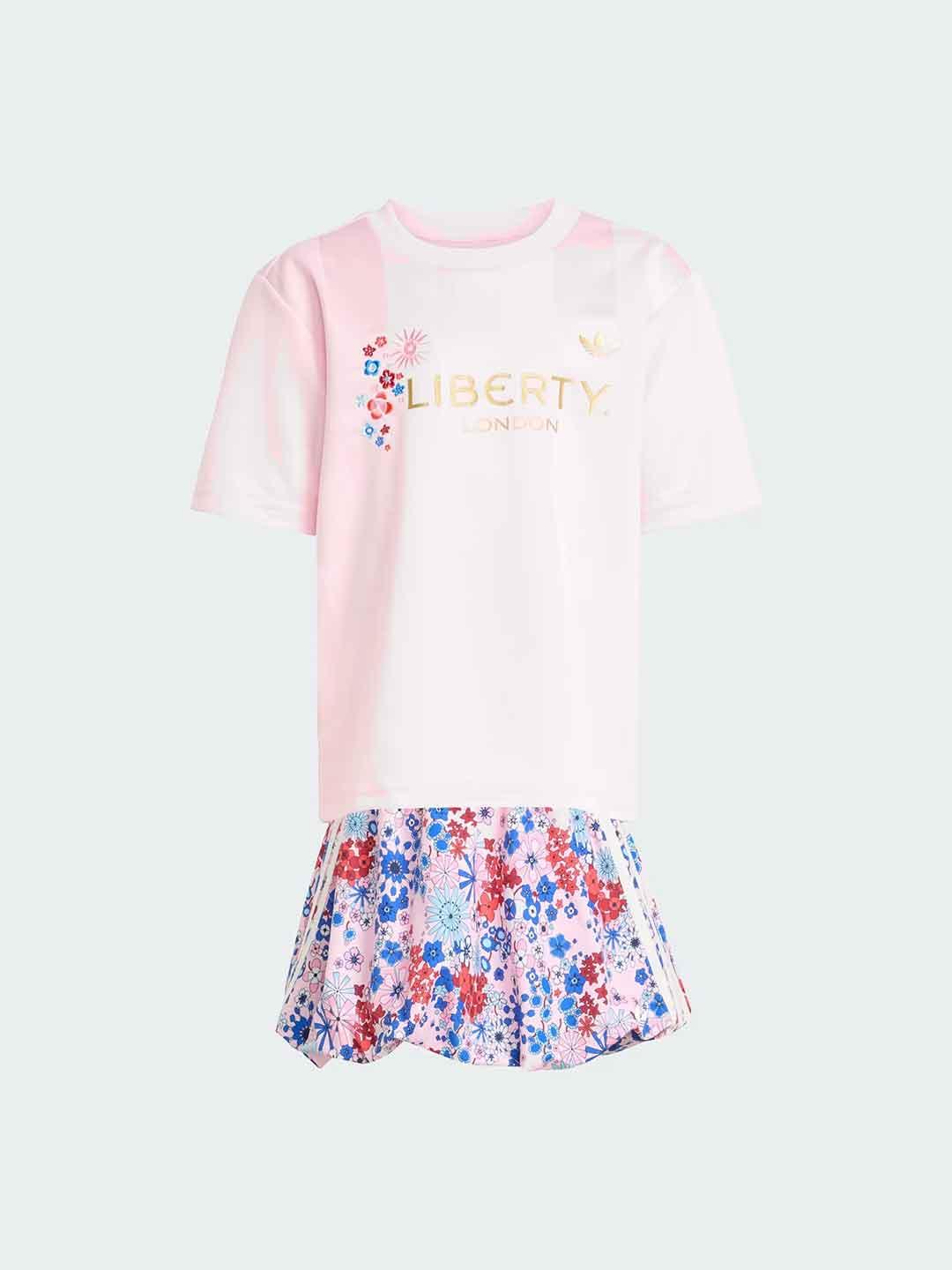 Adidas X Liberty London coordinato kids rosa<BR/>