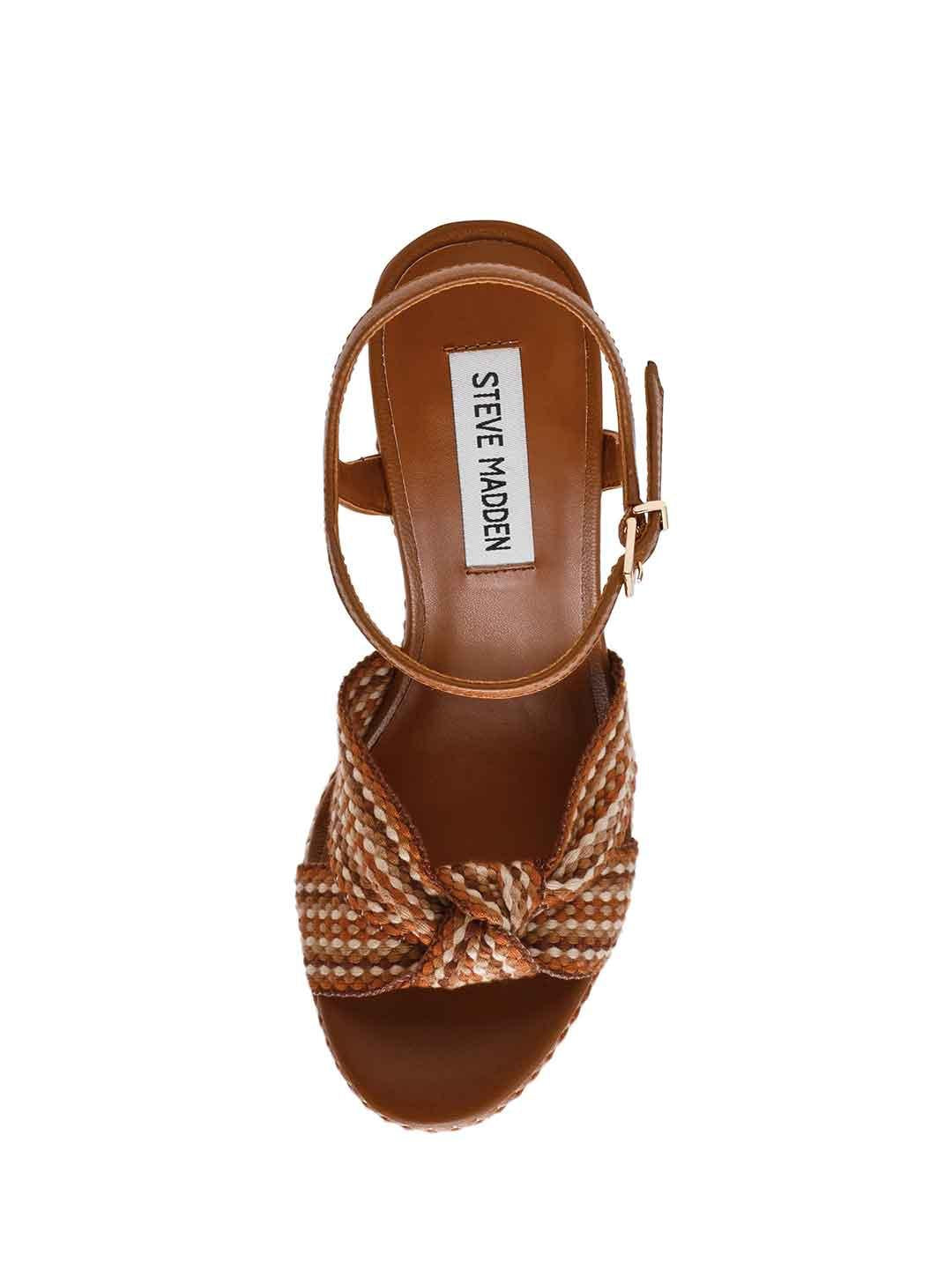 Steve Madden Aztec sandali beige con zeppa
