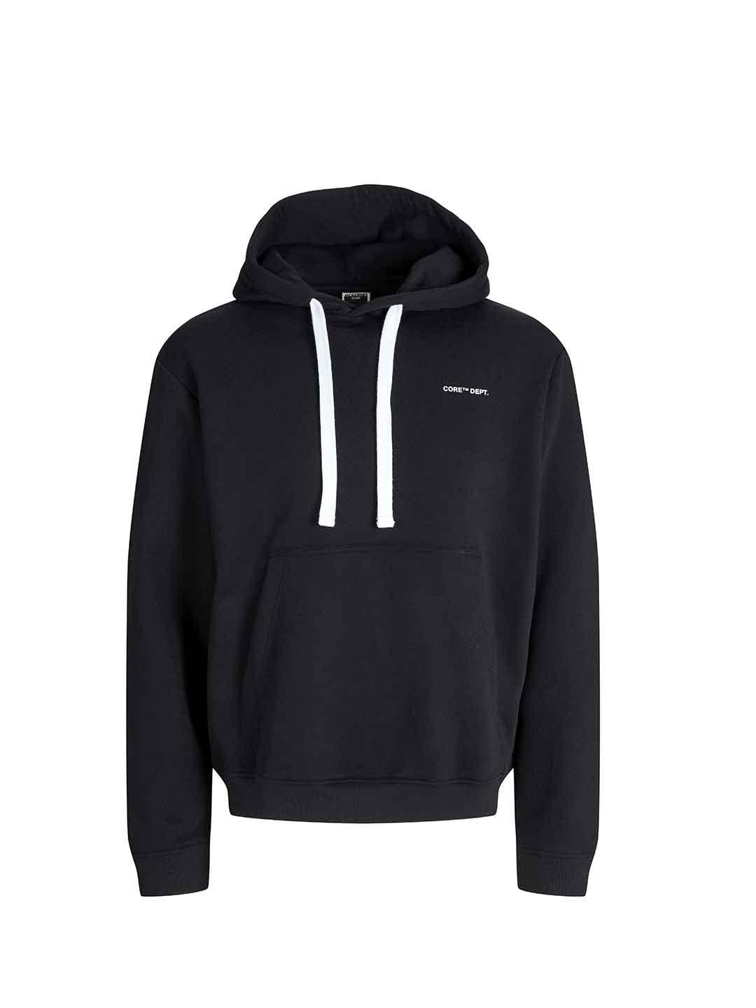 Jack & Jones felpe nero con cappuccio