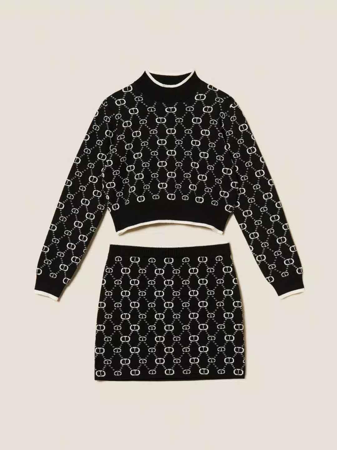 Twinset coordinato kids nero logato