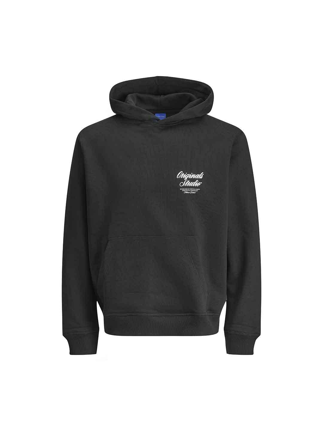 Jack & Jones felpa nero con cappuccio