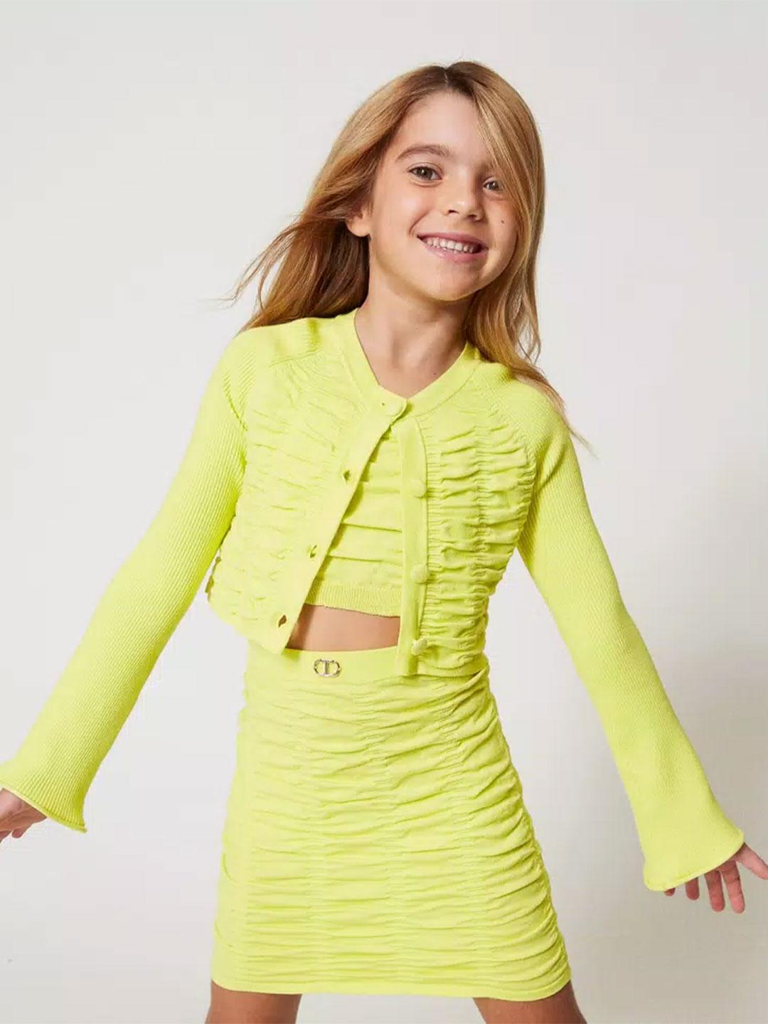 Twinset gonna kids giallo mini