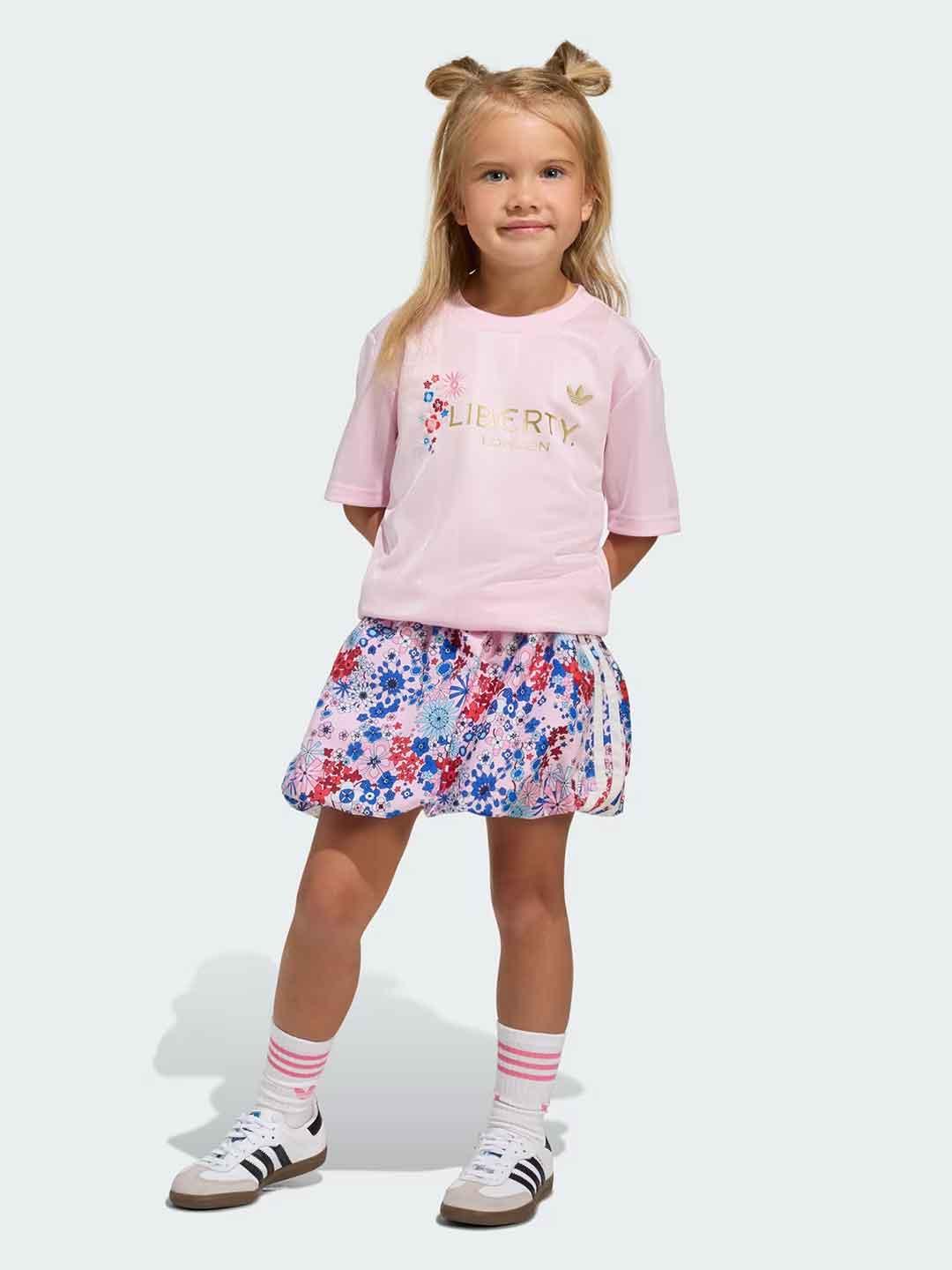 Adidas X Liberty London coordinato kids rosa<BR/>
