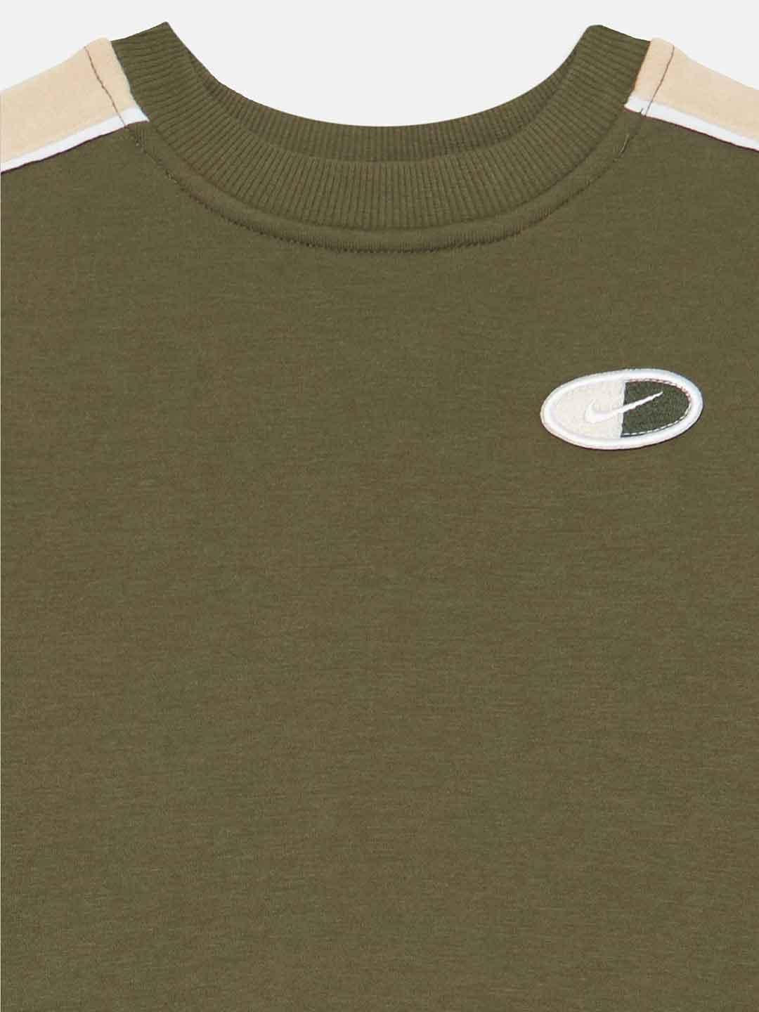 Nike Crew Set coordinato kids verde e beige