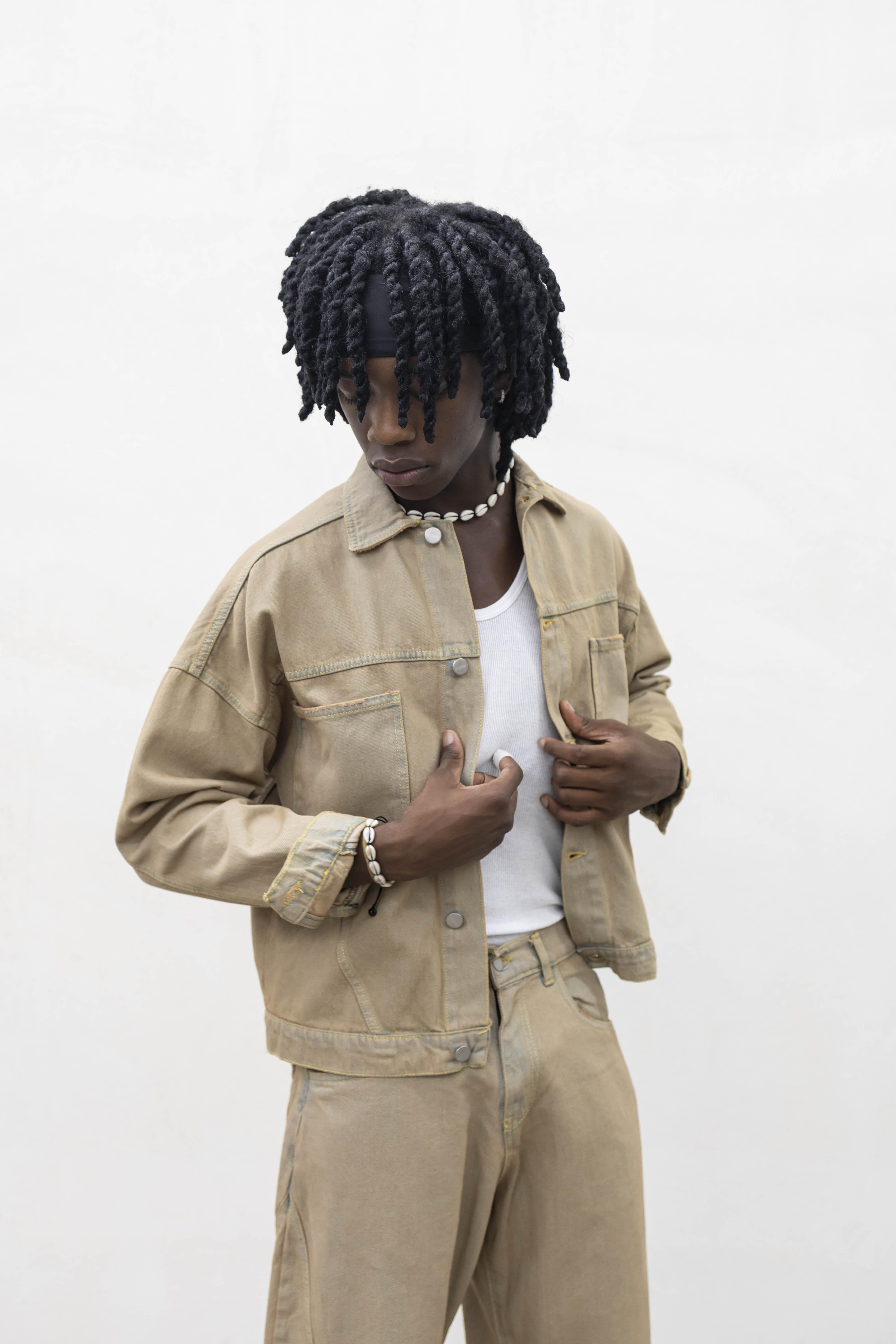 Present Day coordinato beige in denim