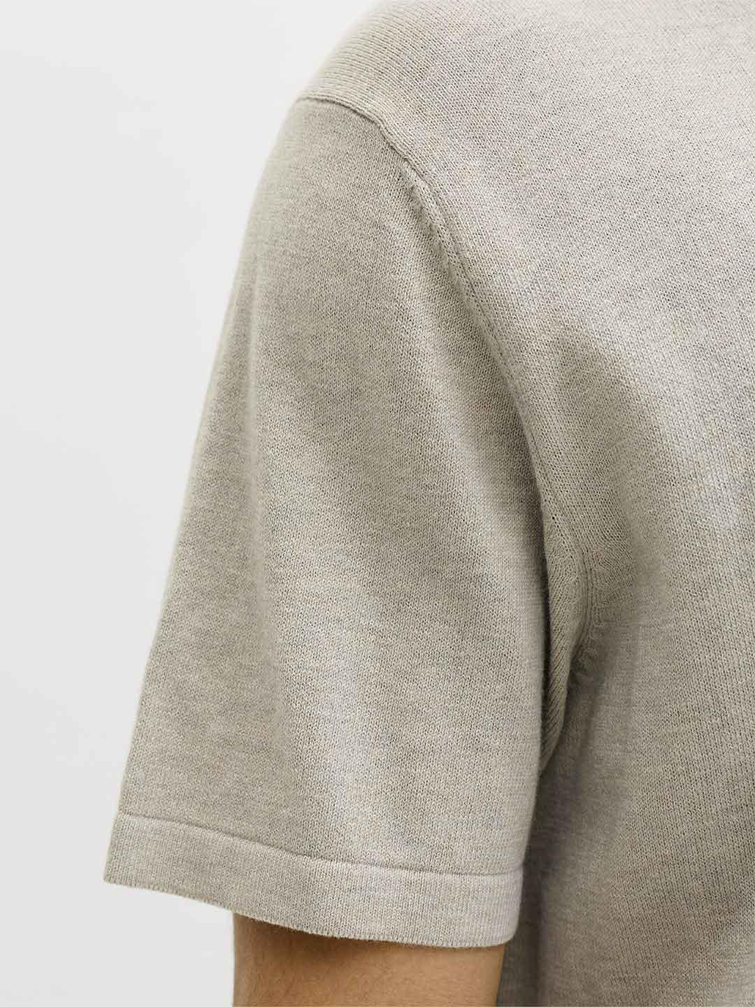 Jack & Jones polo beige con zip