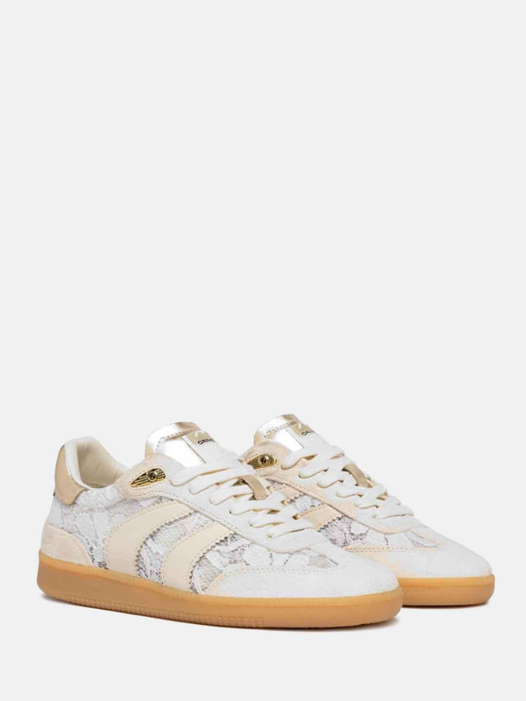 Crime Wembley sneakers bianco con merletto