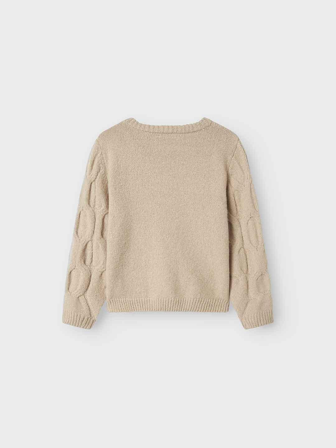 Name It maglione kids beige con fiocchi