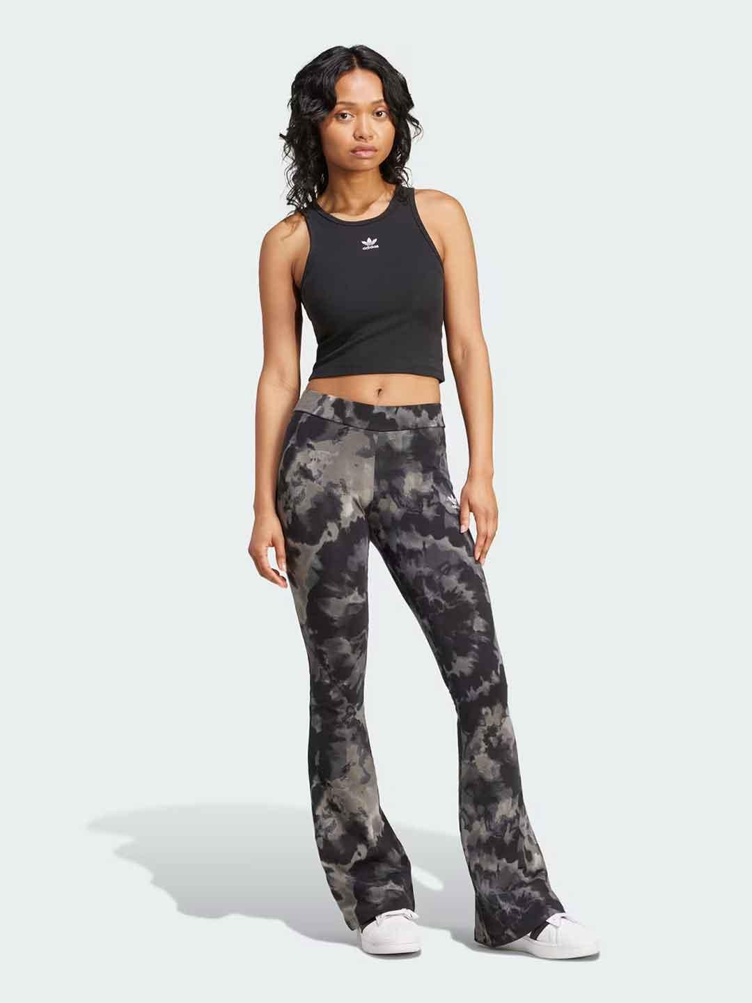 Adidas canotta nero a coste crop