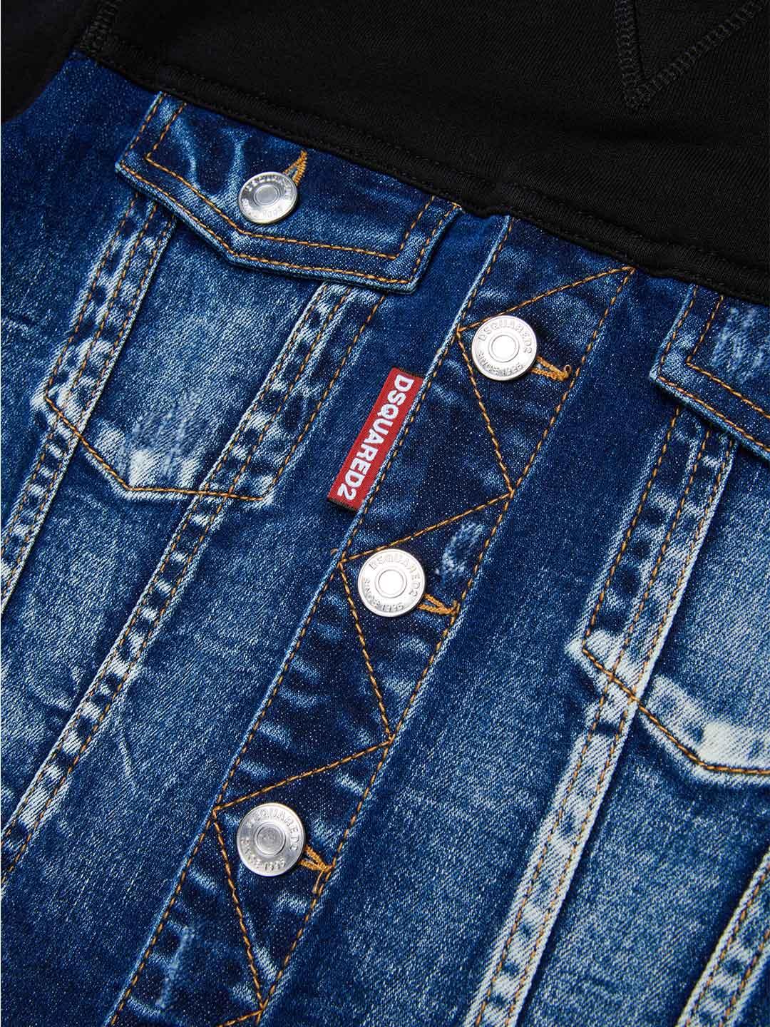 Dsquared 2 felpa kids nero e in jeans