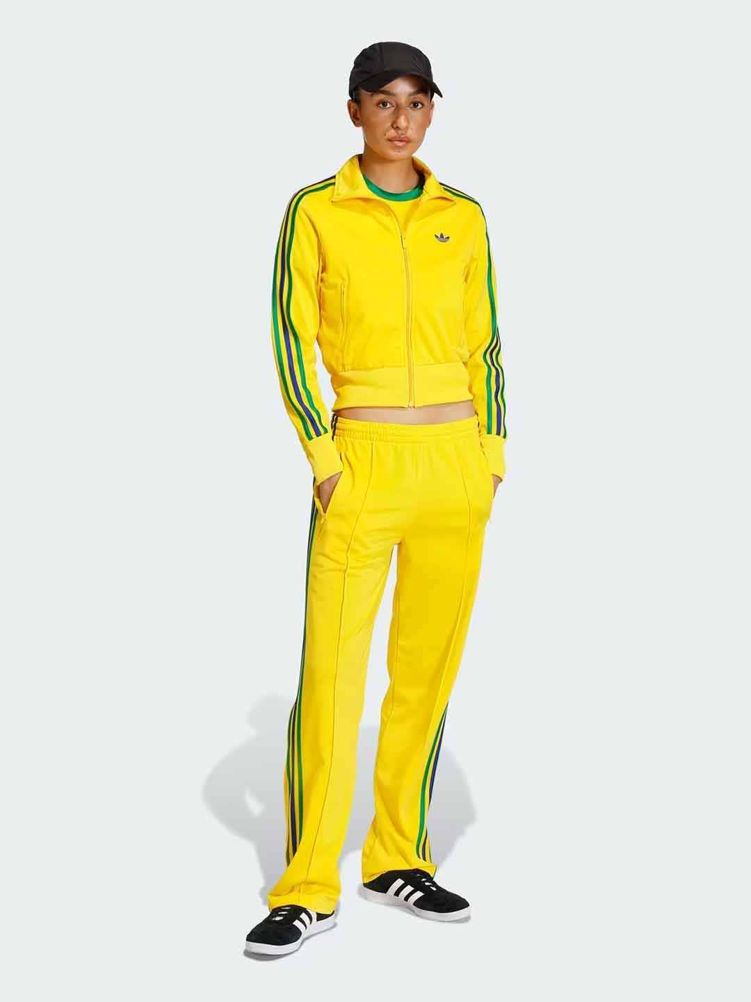 Adidas Firebird pantaloni giallo e verde