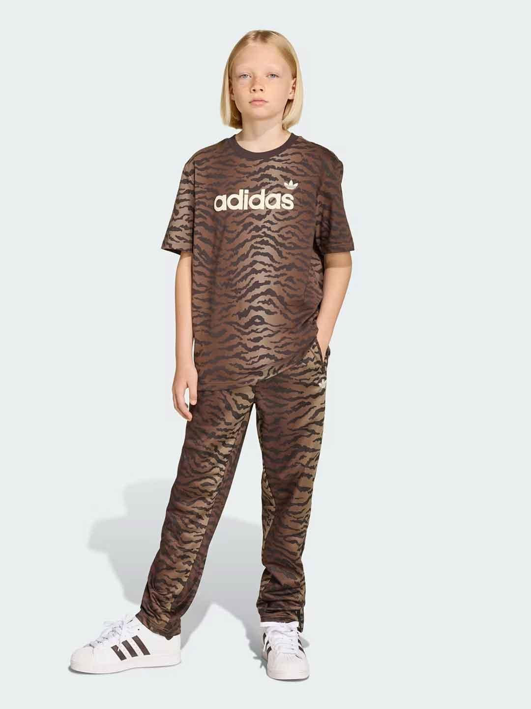 Adidas t-shirt kids marrone tigrato