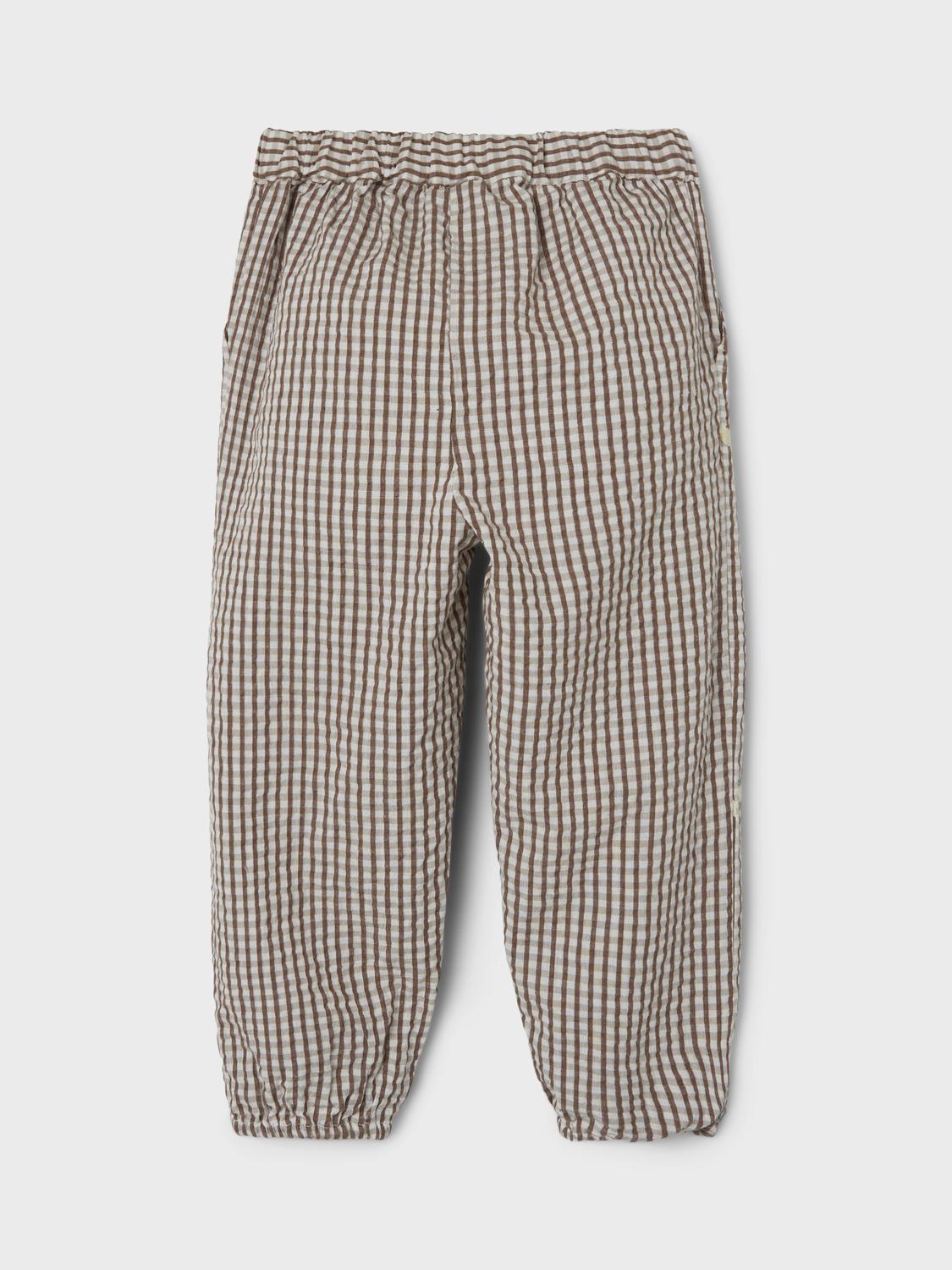 Name it pantaloni kids a fantasia a quadri e ricami