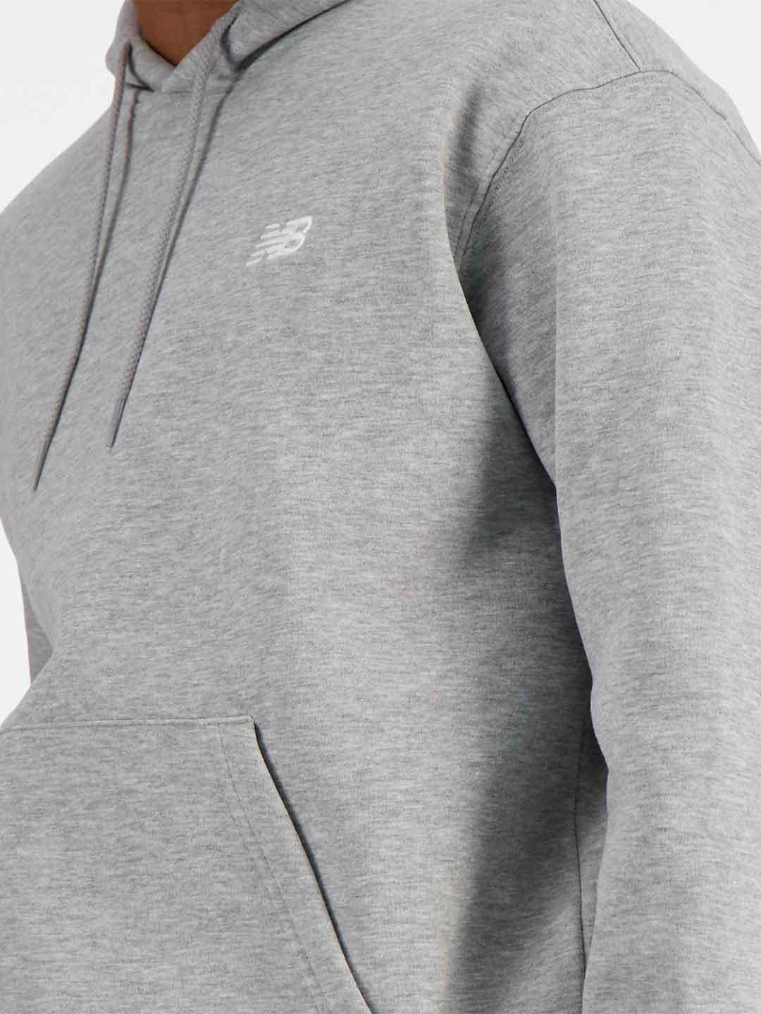 New Balance felpa grigio con cappuccio