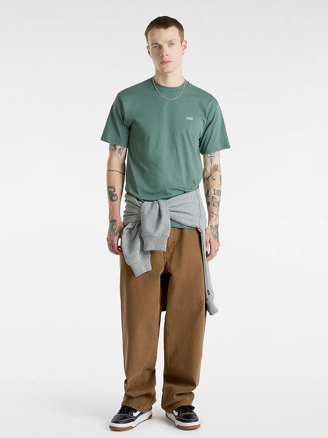 Vans Left Chest t-shirt verde con logo bianco