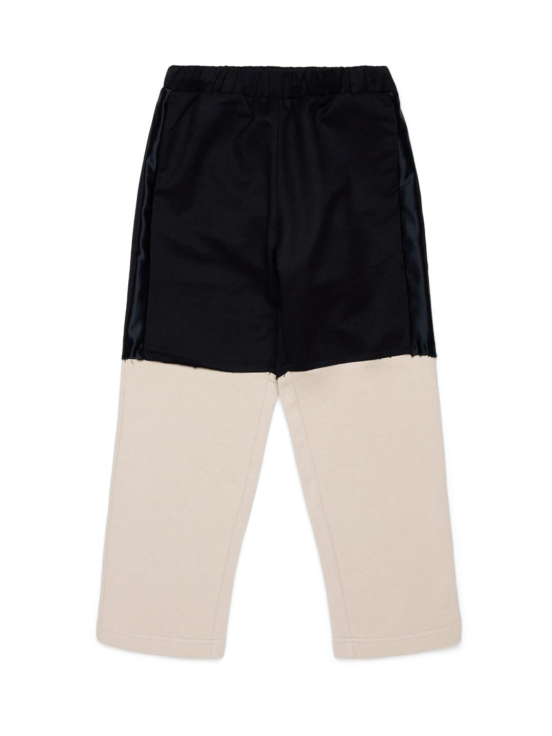 Maison Margiela pantaloni kids nero e beige
