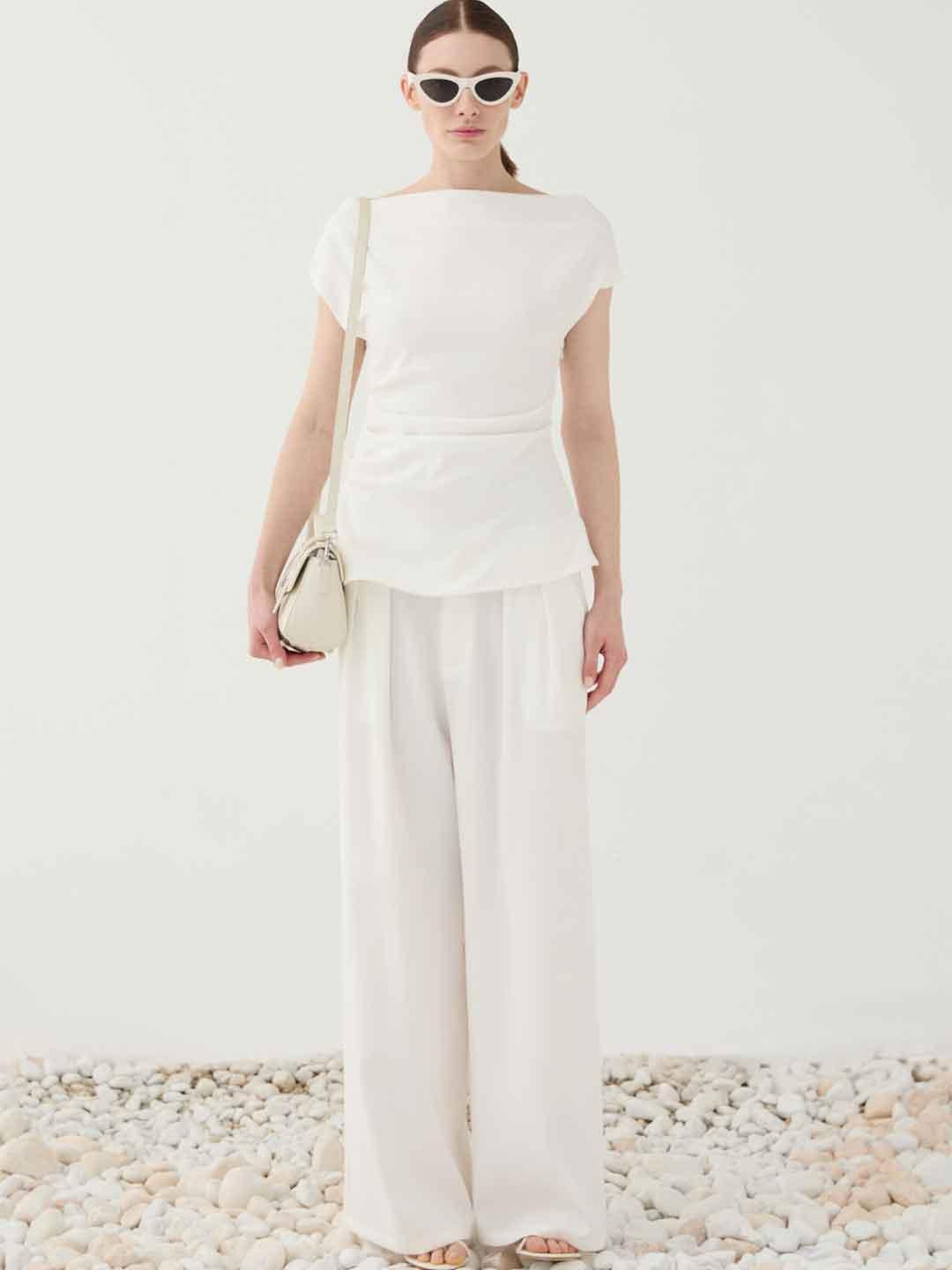 Eleh pantaloni bianco