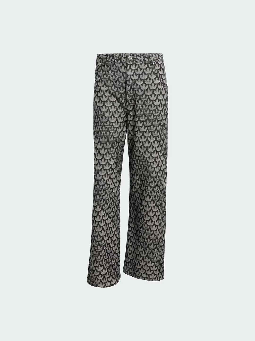 Adidas jeans nero multilogo