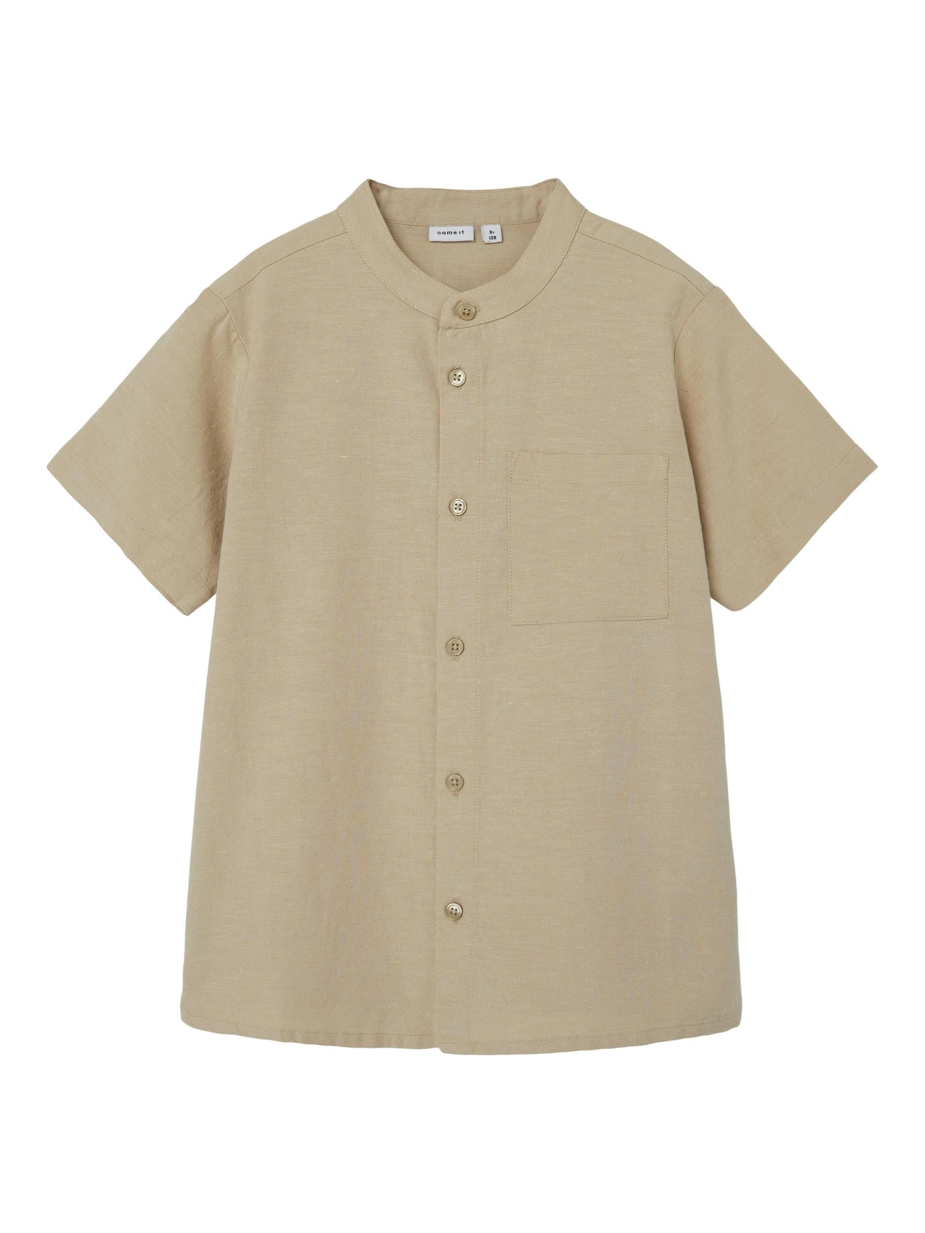 Name It camicia kids beige con taschino