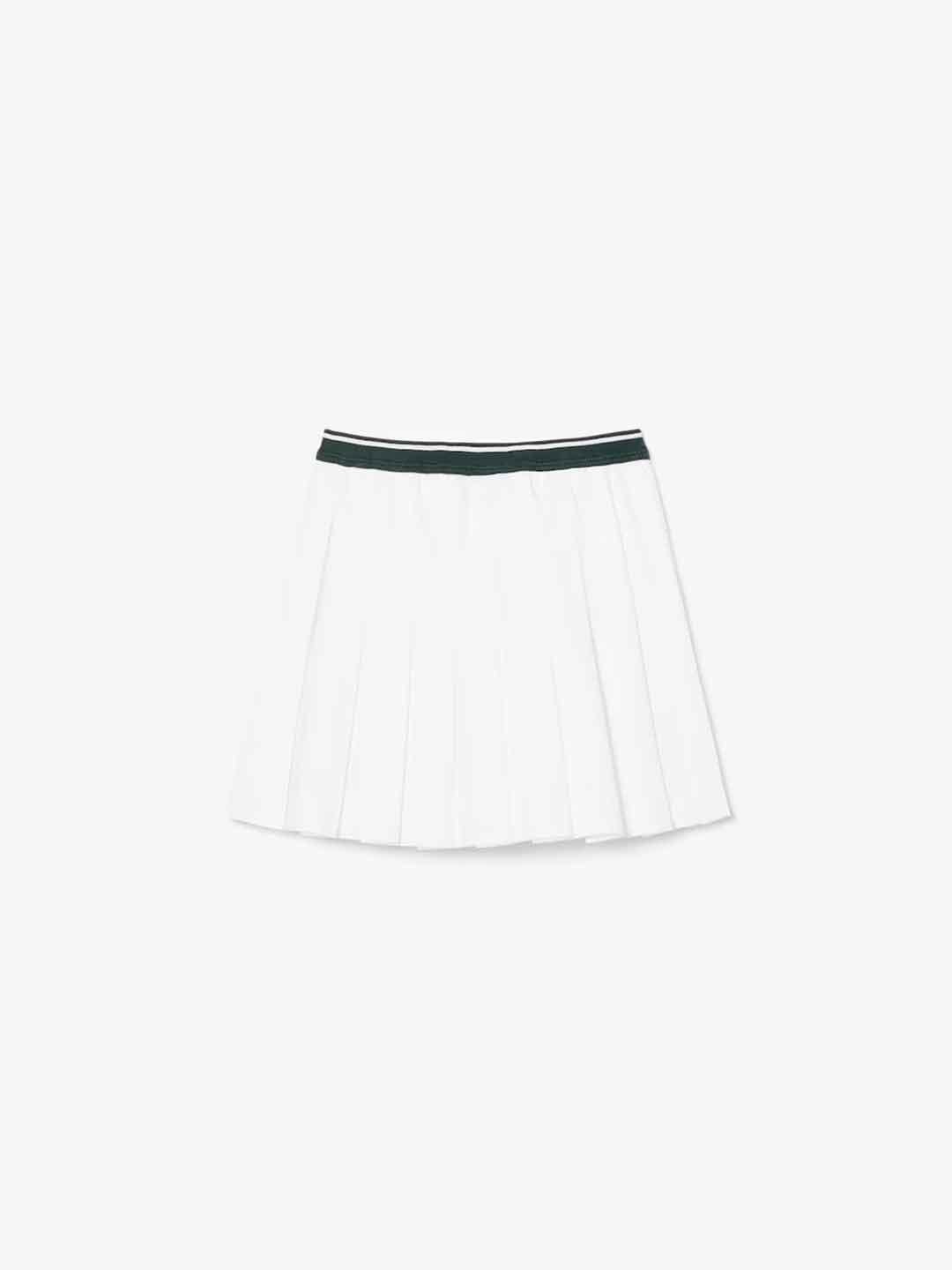 Lacoste gonna kids bianco plissettata